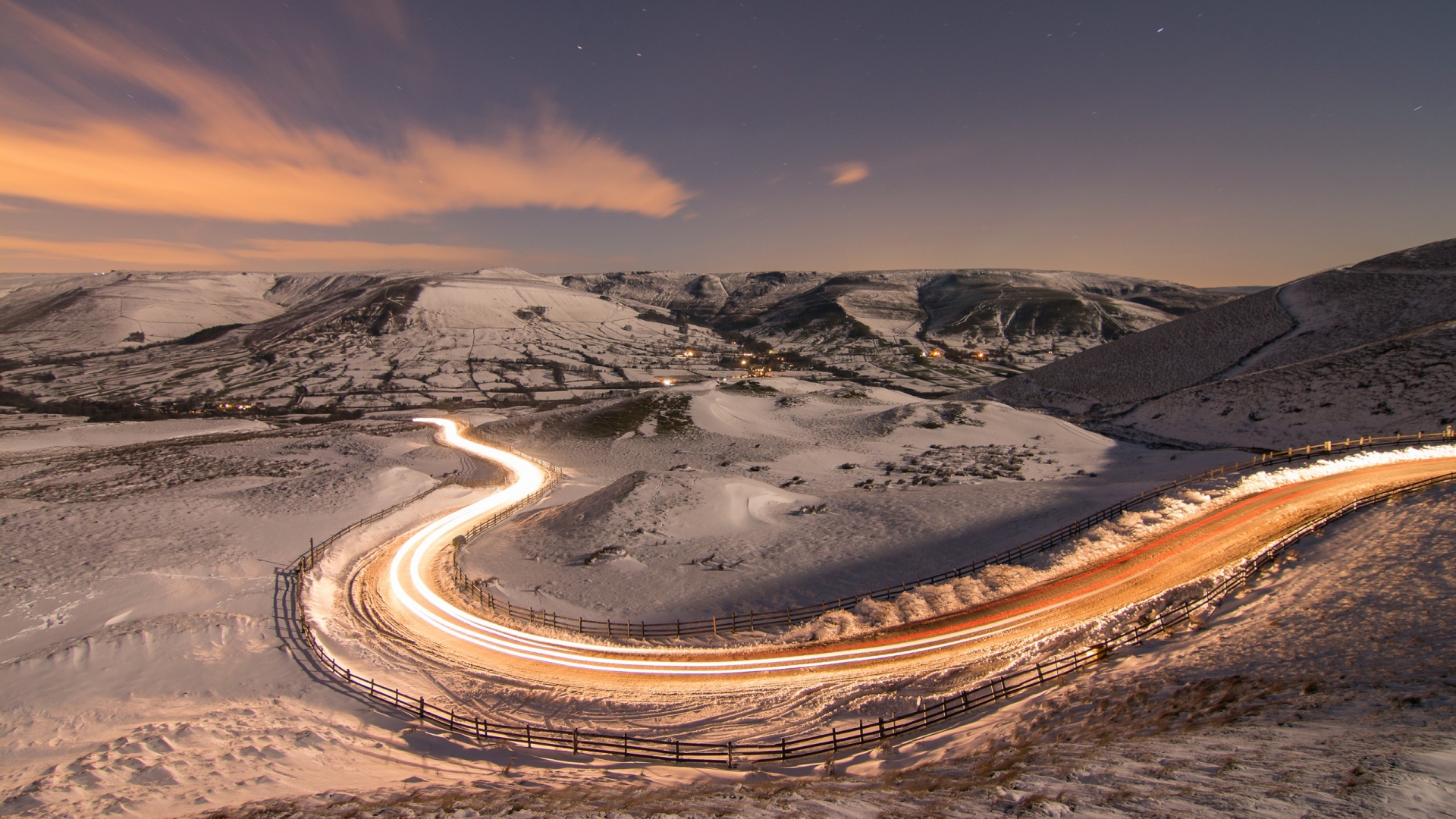 1920x1080 Long Exposure Snow Road 1080p Laptop Full Hd Wallpaper Images, Photos, Reviews