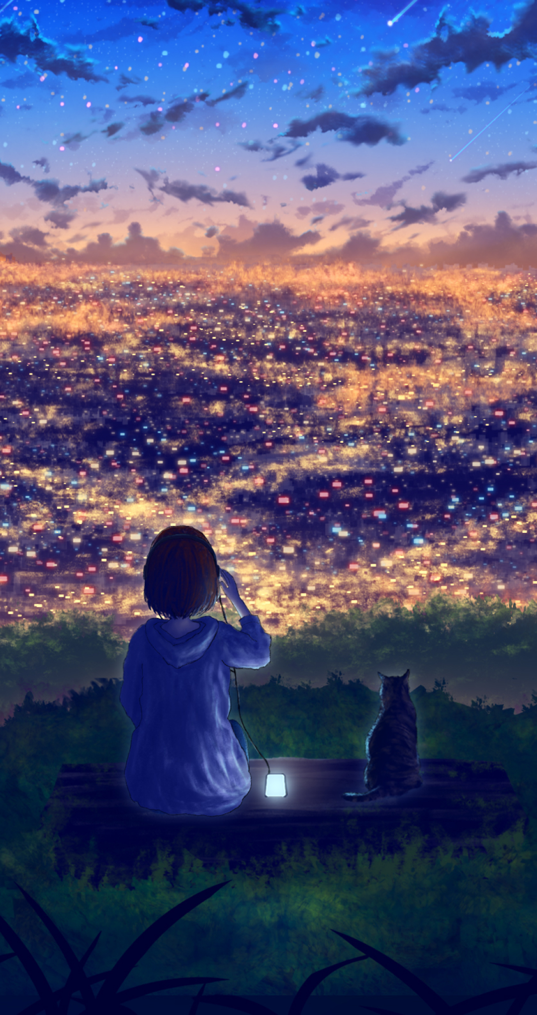 1080x2040 Looking at City HD Anime Girl Cool 1080x2040 Resolution  Wallpaper, HD Artist 4K Wallpapers, Images, Photos and Background -  Wallpapers Den
