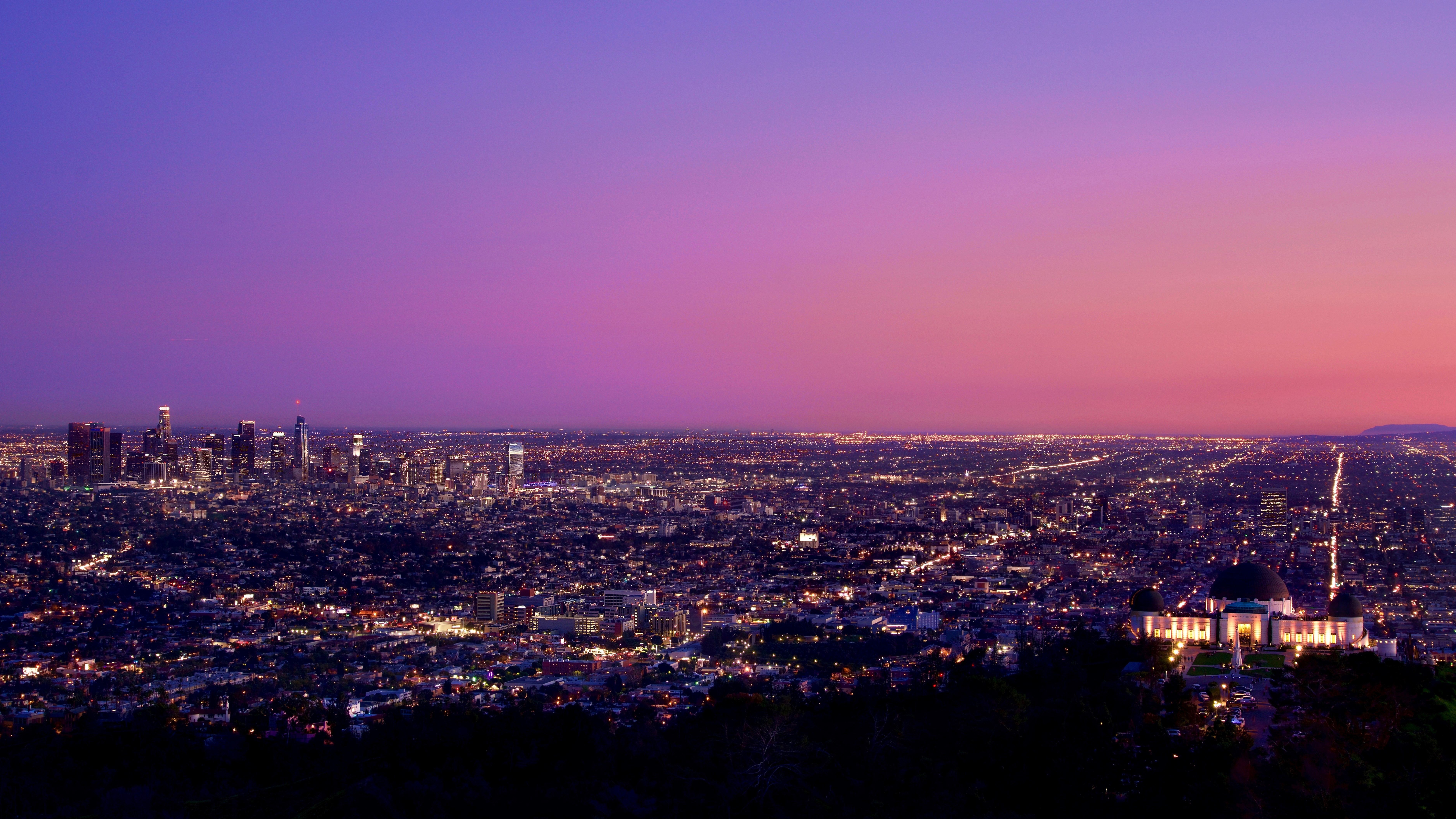 7680x4320 Los Angeles at Night Pink Sky 8K Wallpaper, HD City 4K Wallpapers,  Images, Photos and Background - Wallpapers Den
