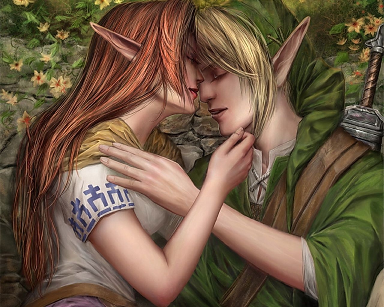 love, kiss, elfs Wallpaper, HD Fantasy 4K Wallpapers, Images, Photos and  Background - Wallpapers Den