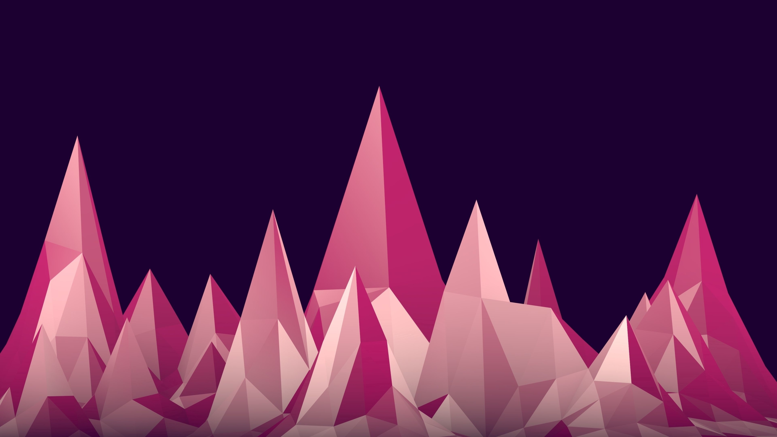 2560x1440 Low Poly 4k Pink Mountains 1440p Resolution Wallpaper Hd