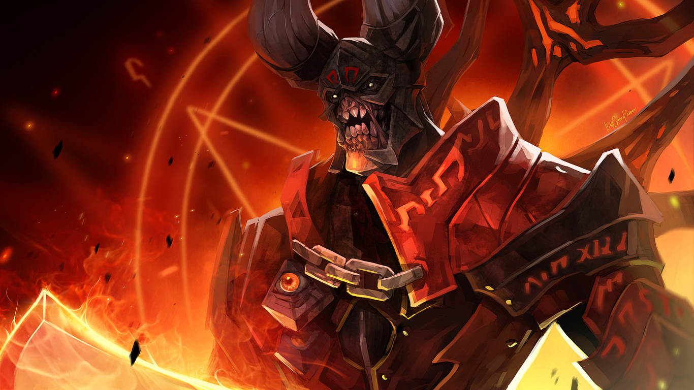 1366x768 Lucifer Doom Dota 2 1366x768 Resolution Wallpaper