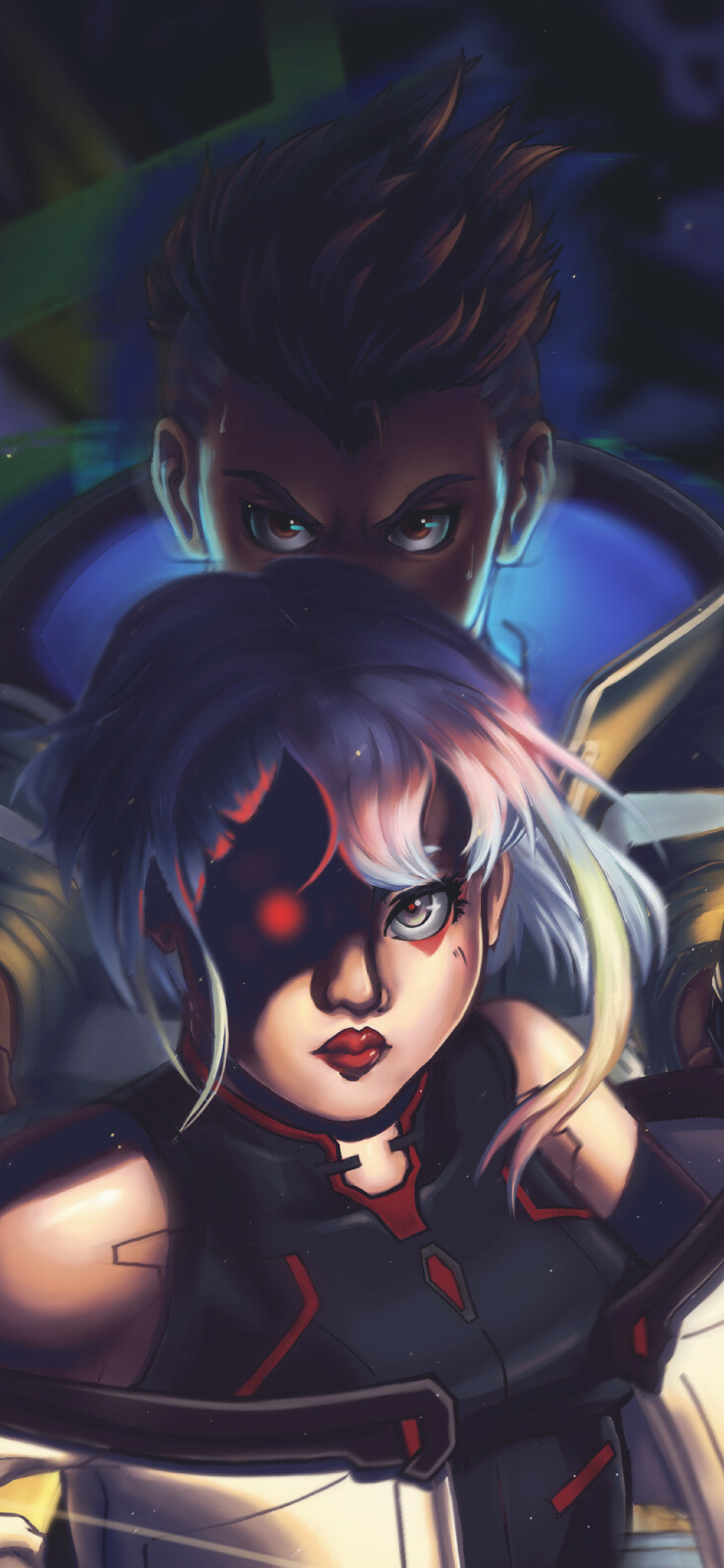 1242x2688 Resolution Lucy And David Cool Cyberpunk Edgerunners Iphone Xs Max Wallpaper 3338