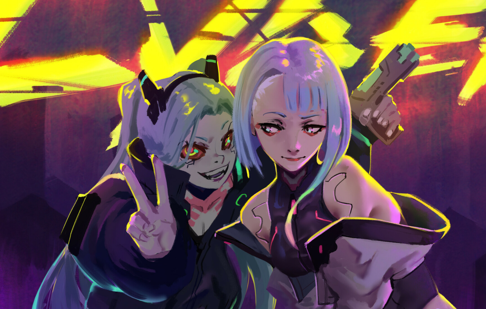 1650x1050 Lucy And Rebecca Art Cyberpunk Edgerunners 1650x1050 Resolution Wallpaper Hd Tv 5290