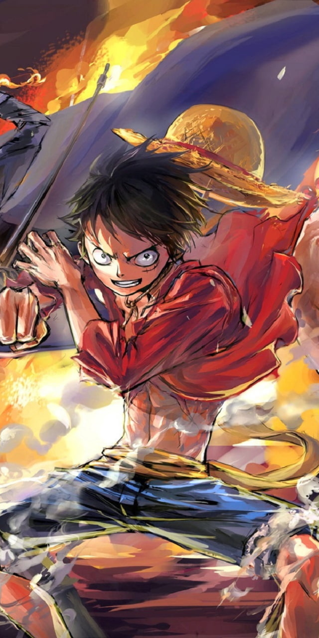 1080x2160 Luffy, Ace and Sabo One Piece Team One Plus 5T ...