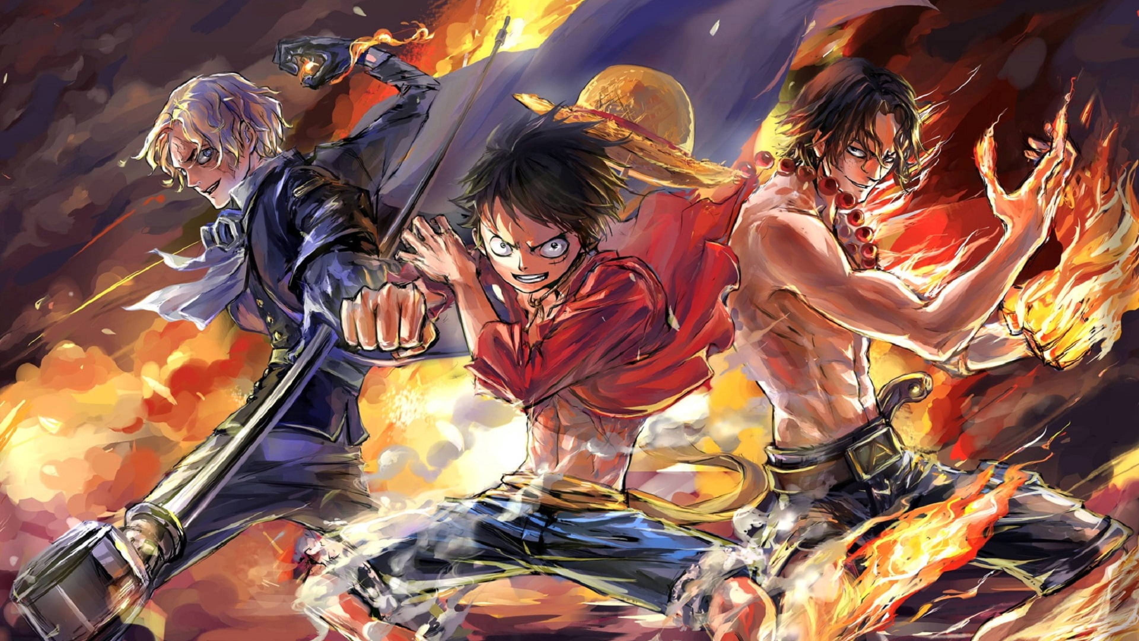 3840x2160 Luffy Ace And Sabo One Piece Team 4k Wallpaper Hd Anime 4k Wallpapers Images Photos And Background