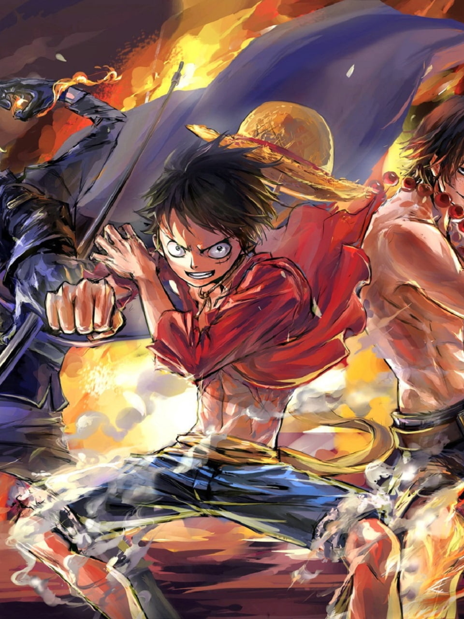 1536X2048 Luffy, Ace And Sabo One Piece Team 1536X2048 Resolution  Wallpaper, Hd Anime 4K Wallpapers, Images, Photos And Background -  Wallpapers Den