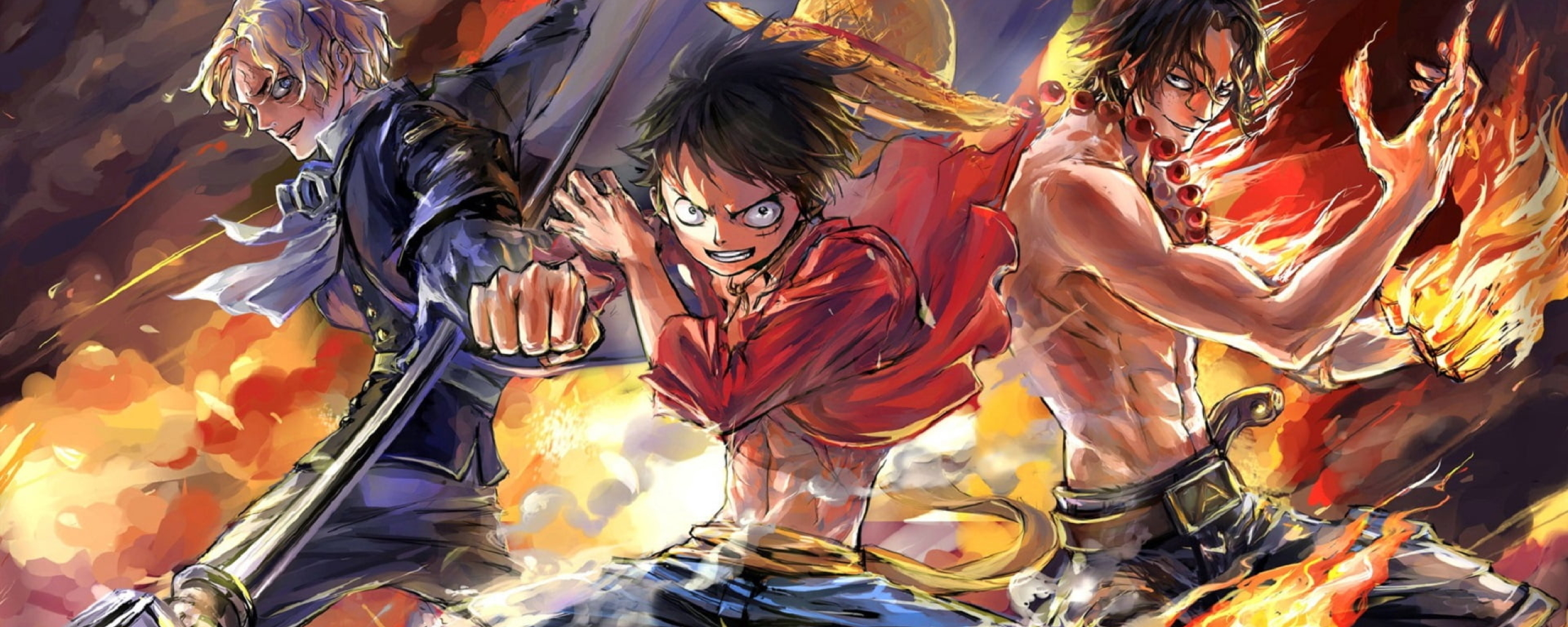 2560x1024 Luffy Ace And Sabo One Piece Team 2560x1024 Resolution Wallpaper Hd Anime 4k Wallpapers Images Photos And Background Wallpapers Den
