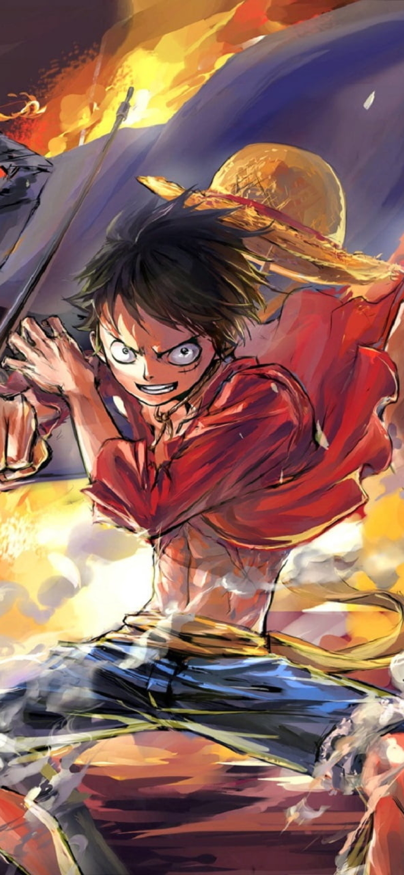 828x1792 Resolution Luffy, Ace and Sabo One Piece Team 828x1792 ...
