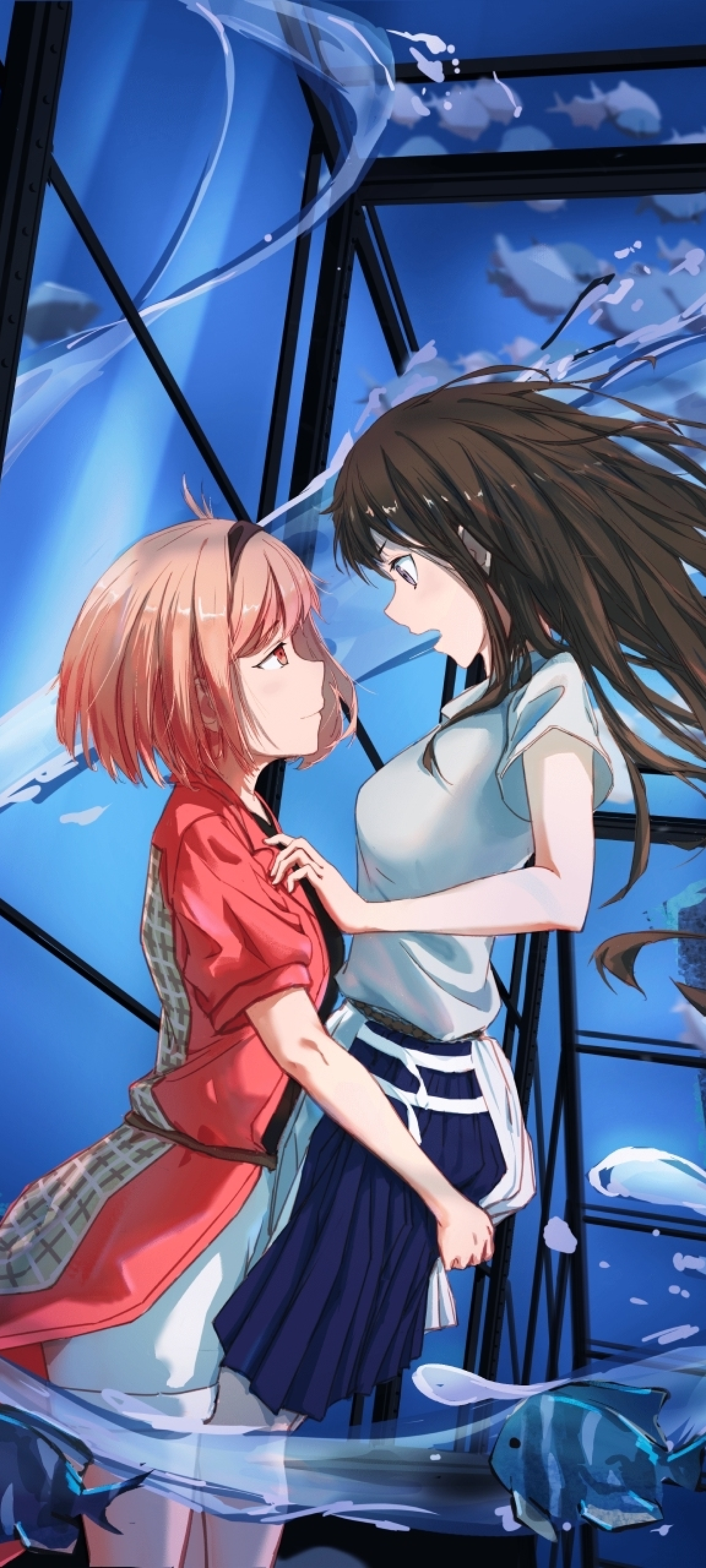 1728x3840 Resolution Lycoris Recoil Chisato Nishikigi & Takina Inoue ...