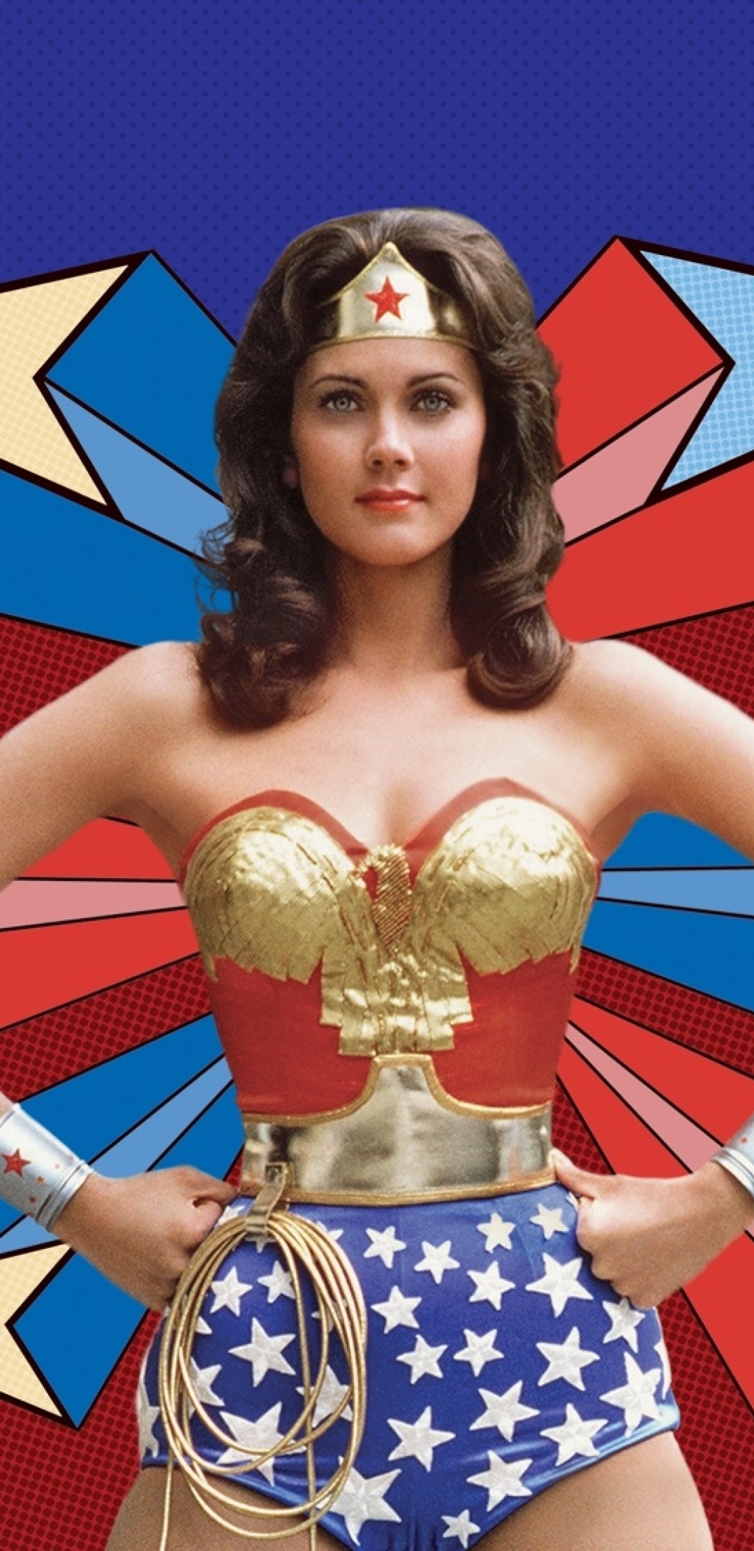 1080x2220 Lynda Carter as Wonder Woman 1080x2220 Resolution Wallpaper