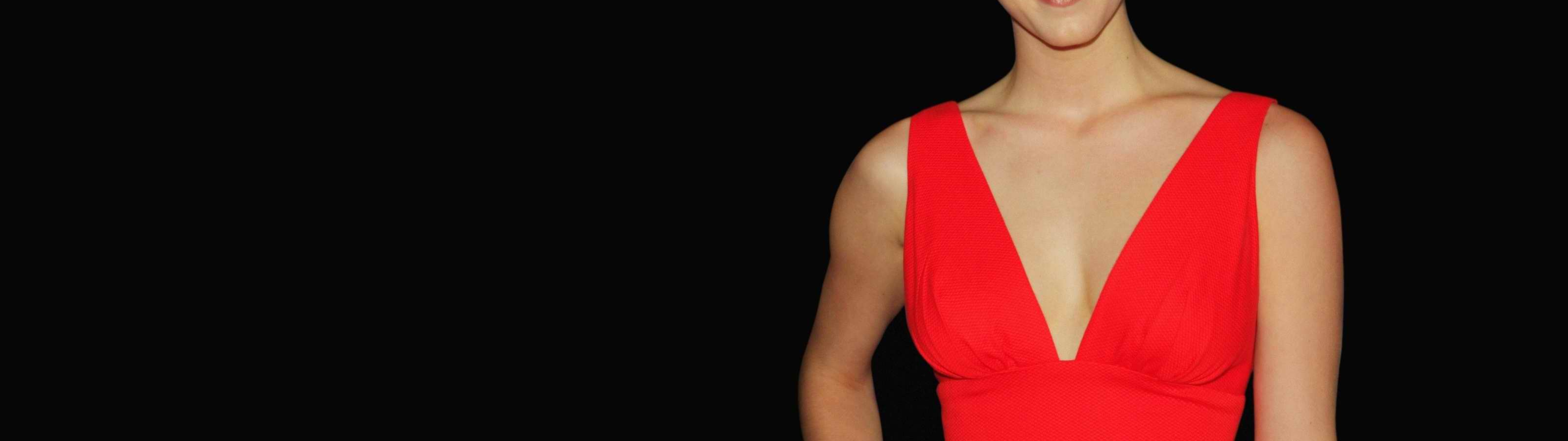 7680x2160 Madeline Zima Lovely Red Dress Wallpaper 7680x2160 Resolution Wallpaper Hd