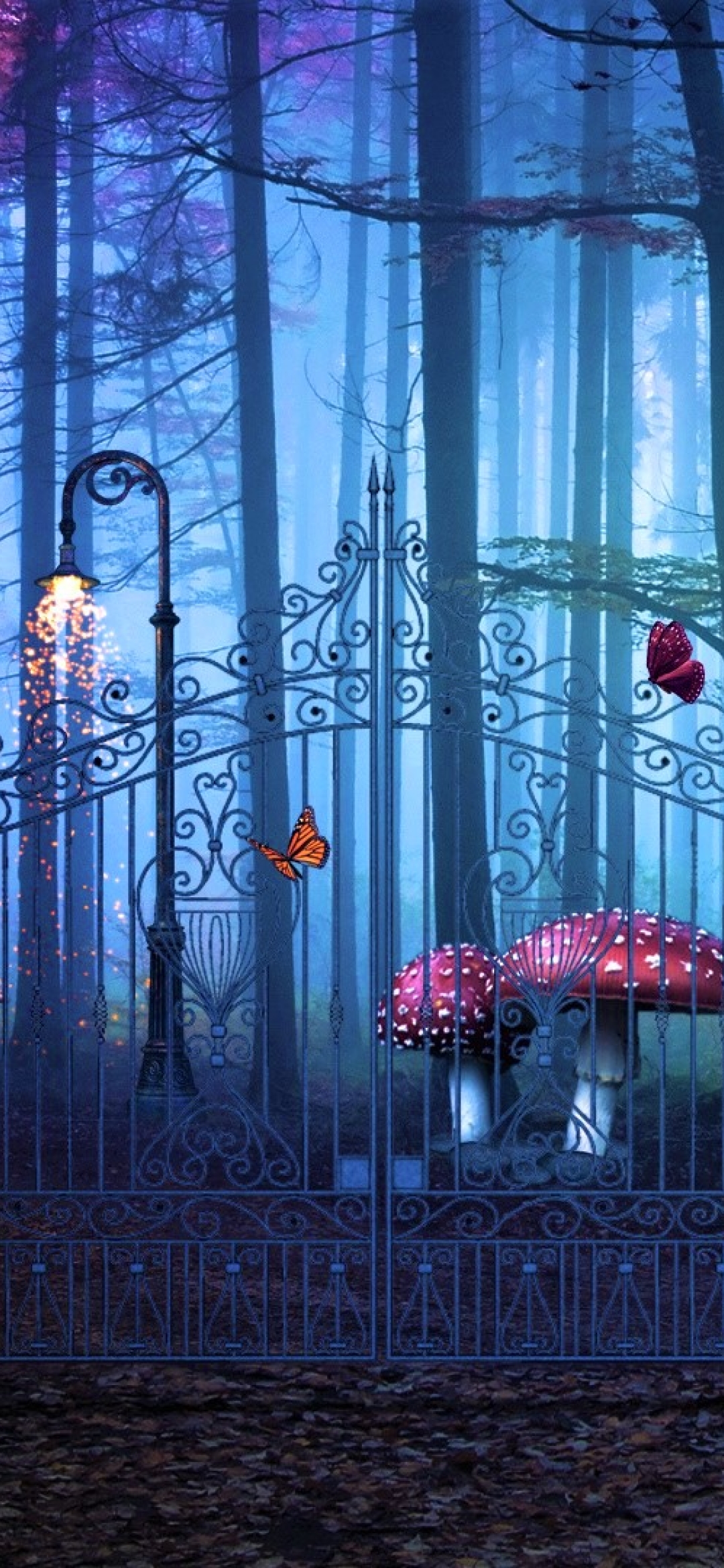 1080x2340 Magical Gate to Artistic Forest 1080x2340 Resolution
