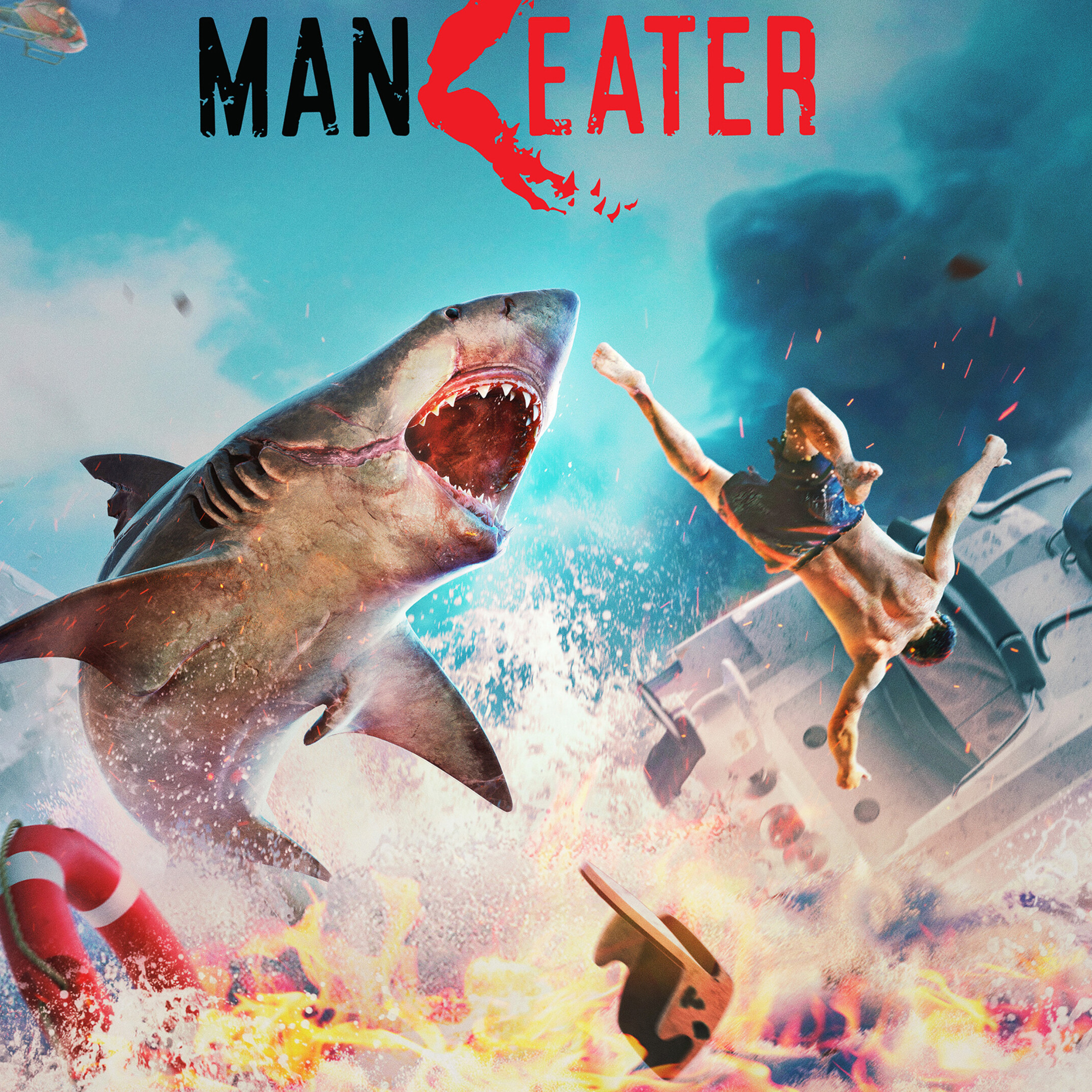 Новинки про акул 2024. Maneater акулы. Man Eater игра ps4. Акула Maneater Shark.