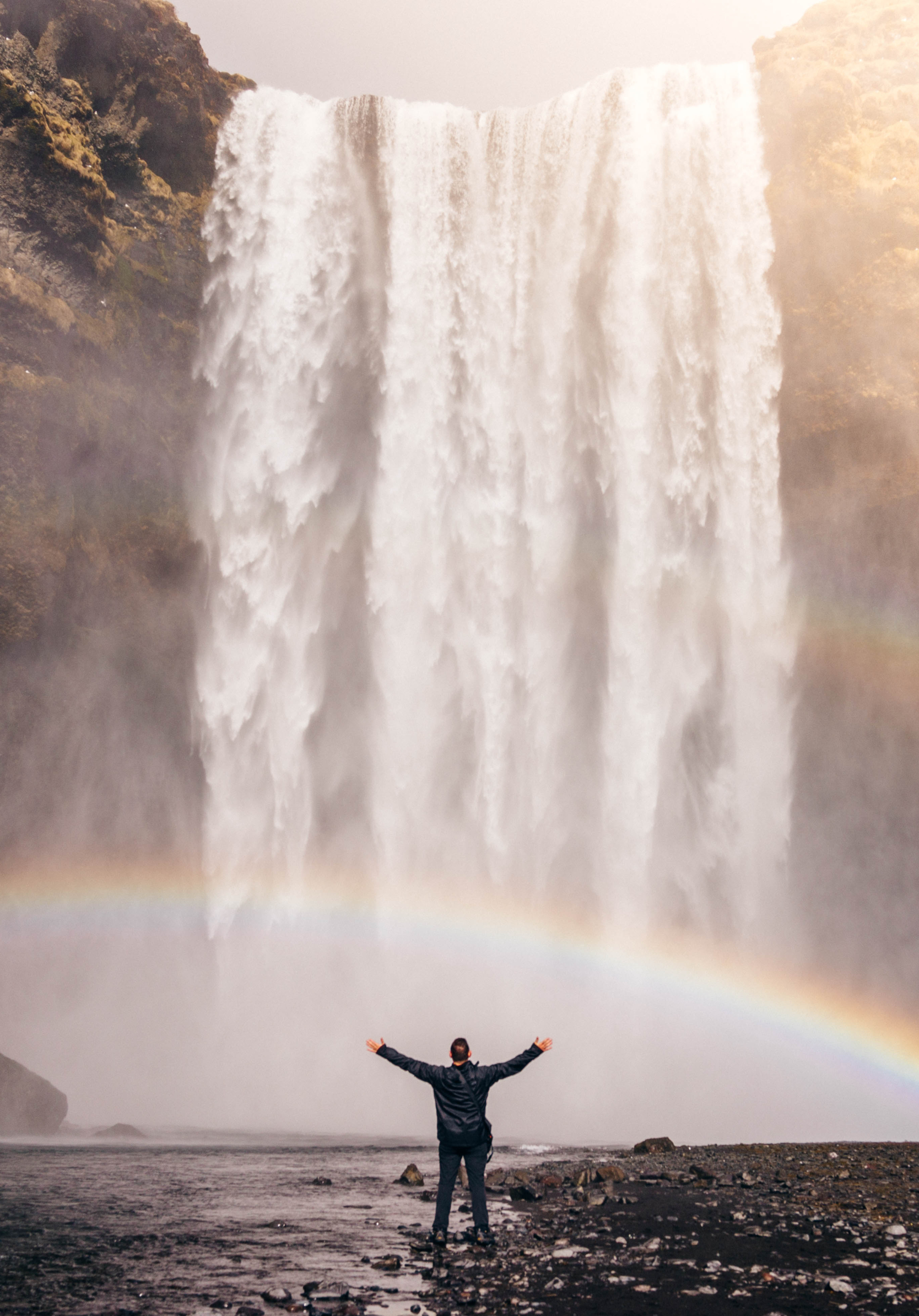 1668x2388 man, rainbow, waterfall 1668x2388 Resolution Wallpaper, HD Nature  4K Wallpapers, Images, Photos and Background - Wallpapers Den