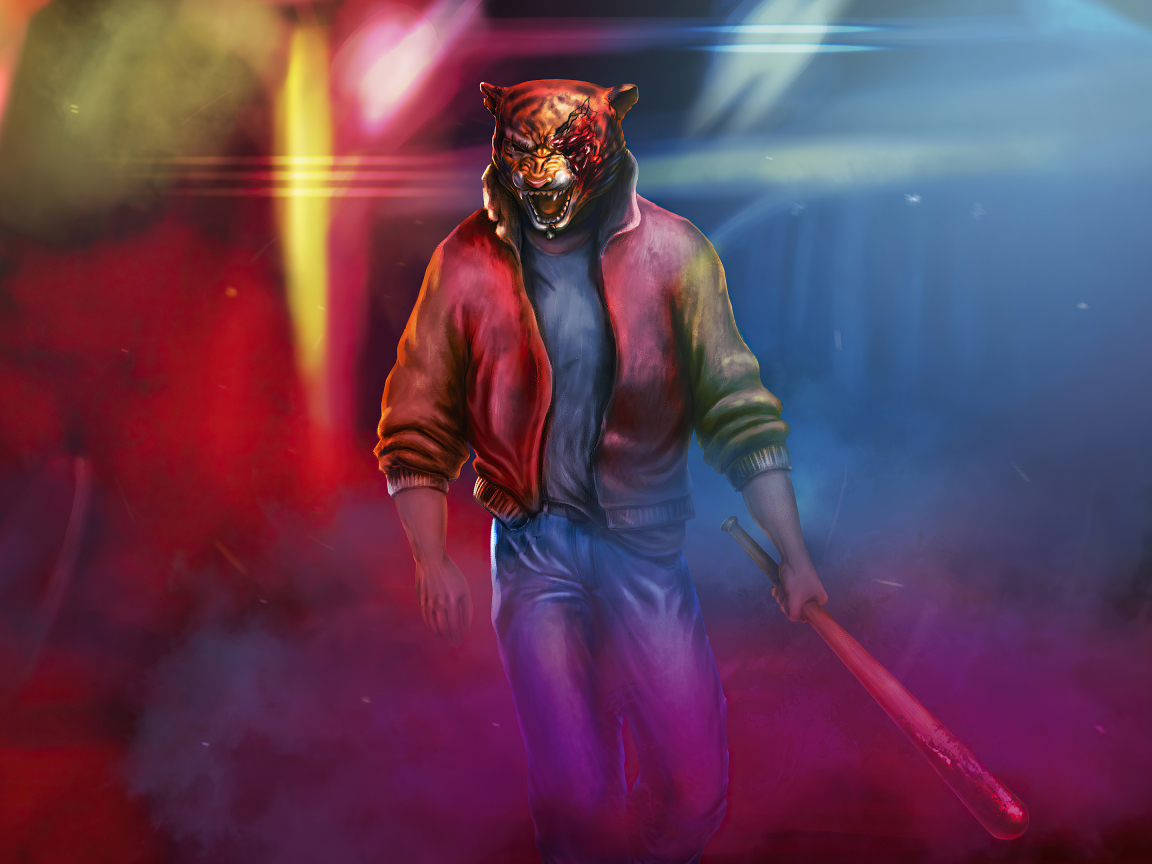 1152x864 Man With Neon Tiger Synthwave 1152x864 Resolution Wallpaper, HD  Artist 4K Wallpapers, Images, Photos and Background - Wallpapers Den
