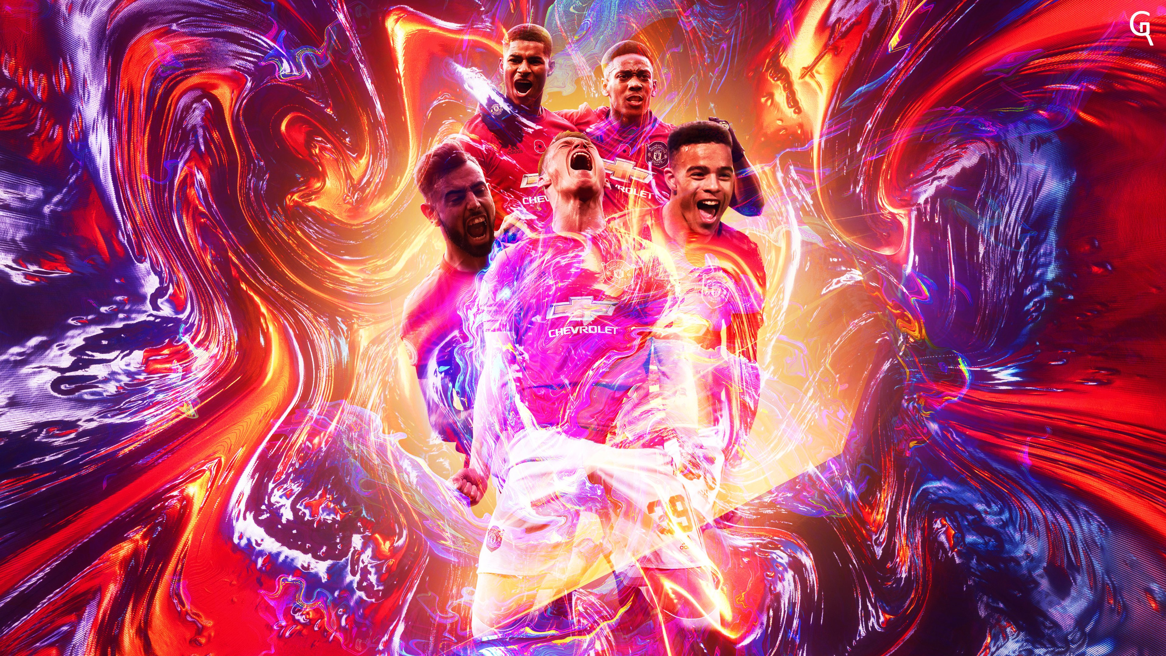3840x2160 Manchester United F.C. Poster 4K Wallpaper, HD Sports 4K