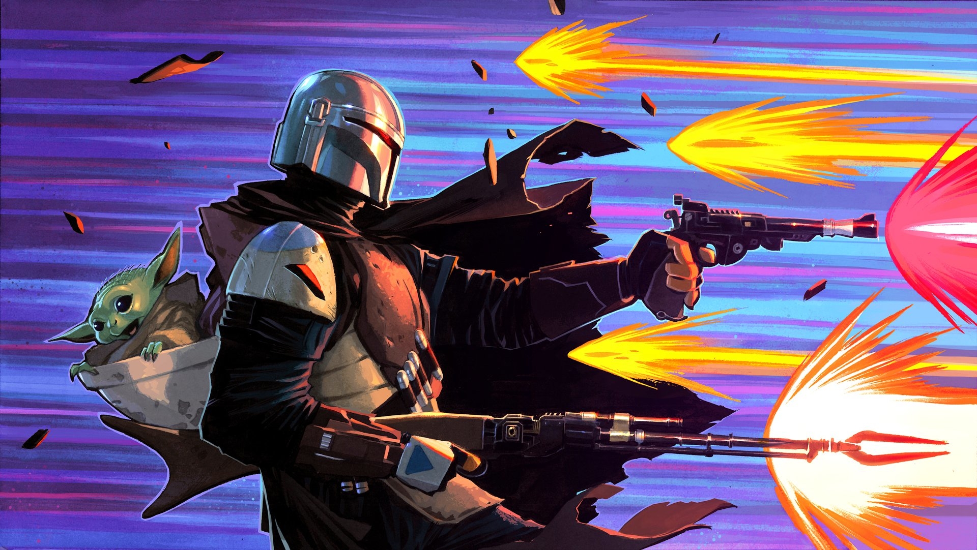 Mandalorian And Baby Yoda Fortnite Digital Art Wallpaper Hd Games 4k Wallpapers Images Photos And Background Wallpapers Den