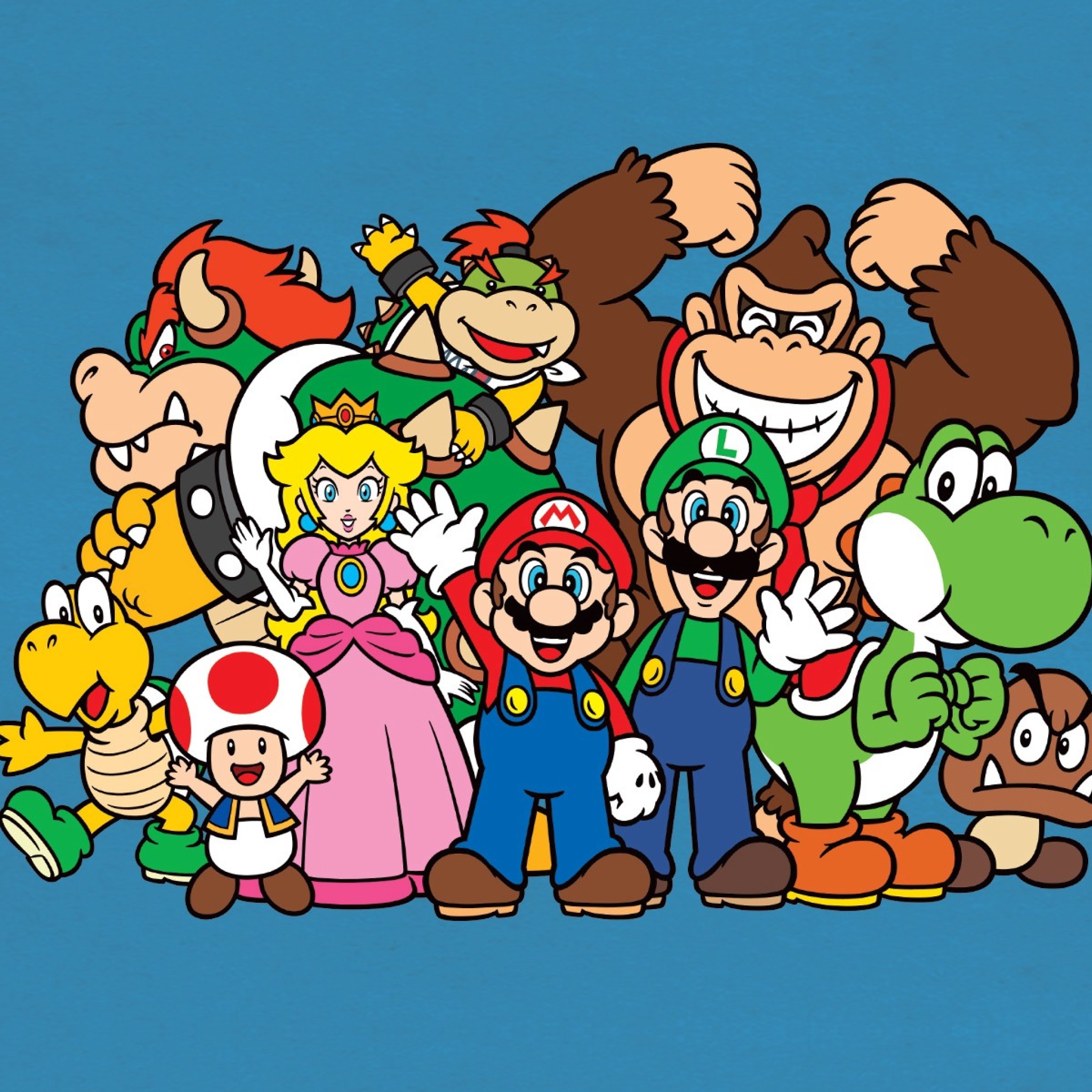 2048x2048 Resolution mario bros, luigi, yoshi Ipad Air Wallpaper