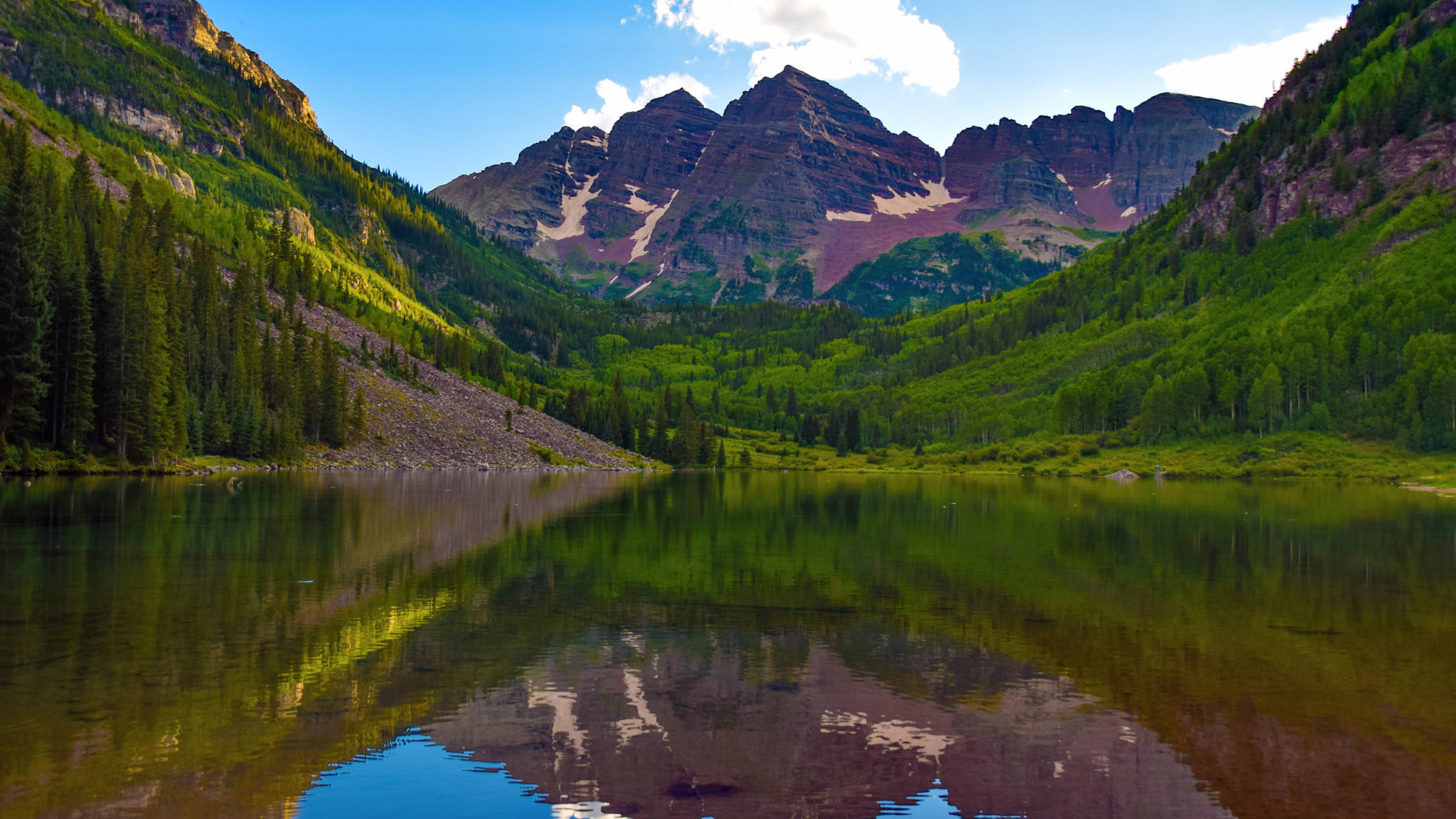 Snow Capped Maroon Bells, White River National Forest, Colorado скачать