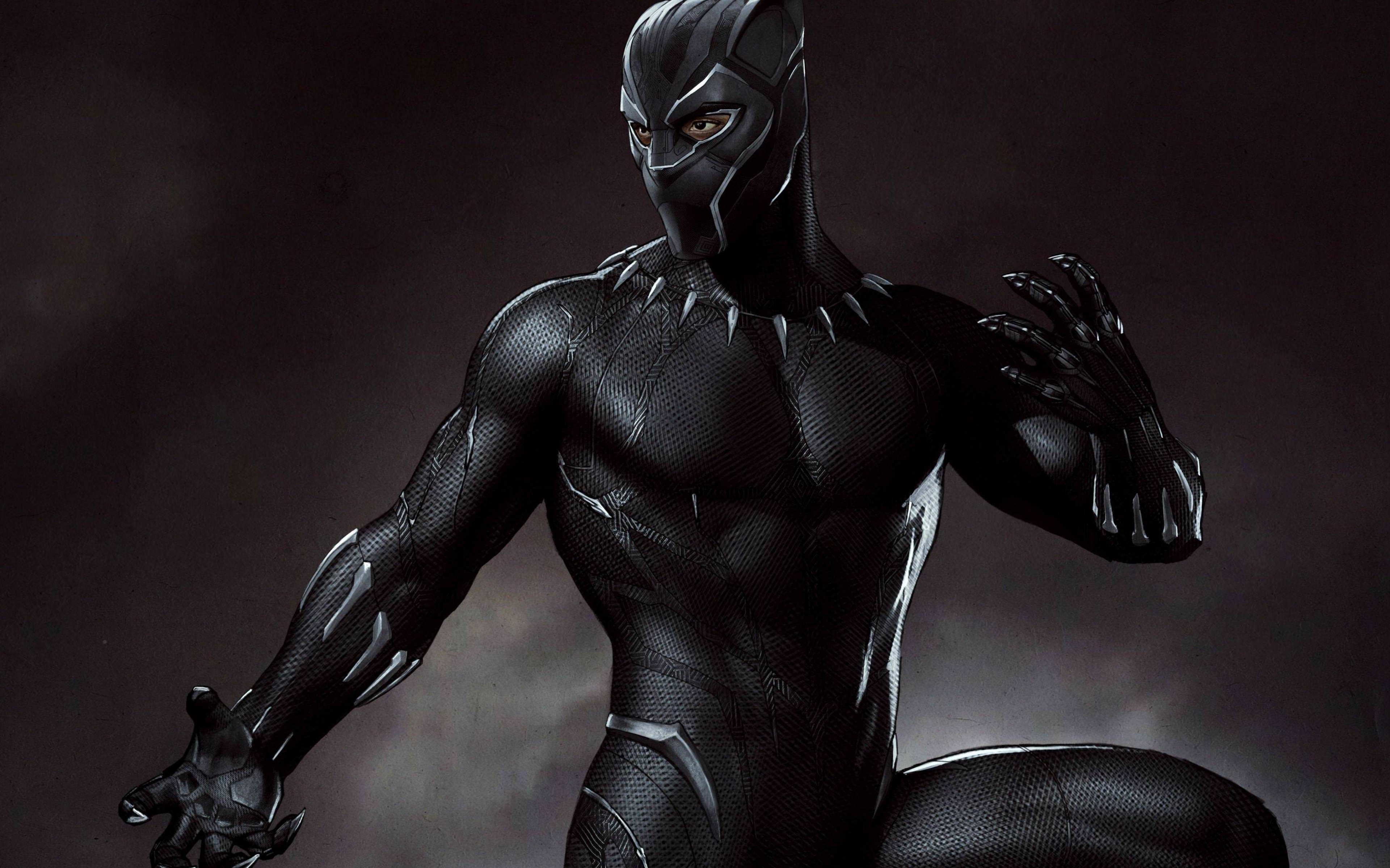 Download Marvel Black Panther Artwork 3840x2400 Resolution HD 4K