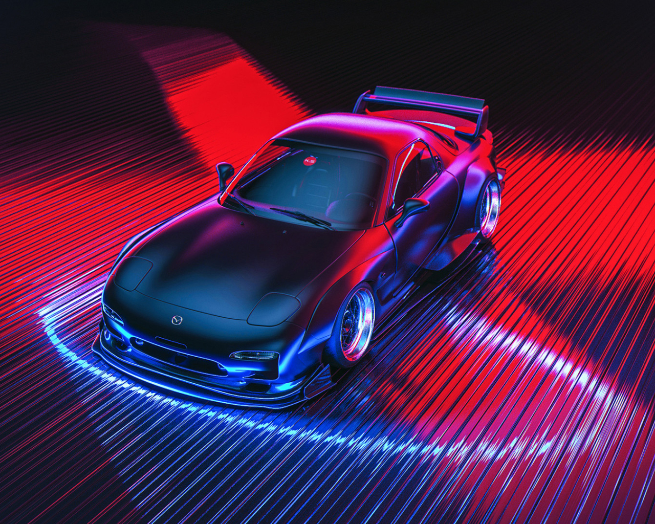 Download wallpapers Mazda RX-7, 4k, lowriders, supercars, tuning,  nightscapes, Customized Mazda RX-7, japanese cars, Mazda for desktop free.  Pictures for desktop free