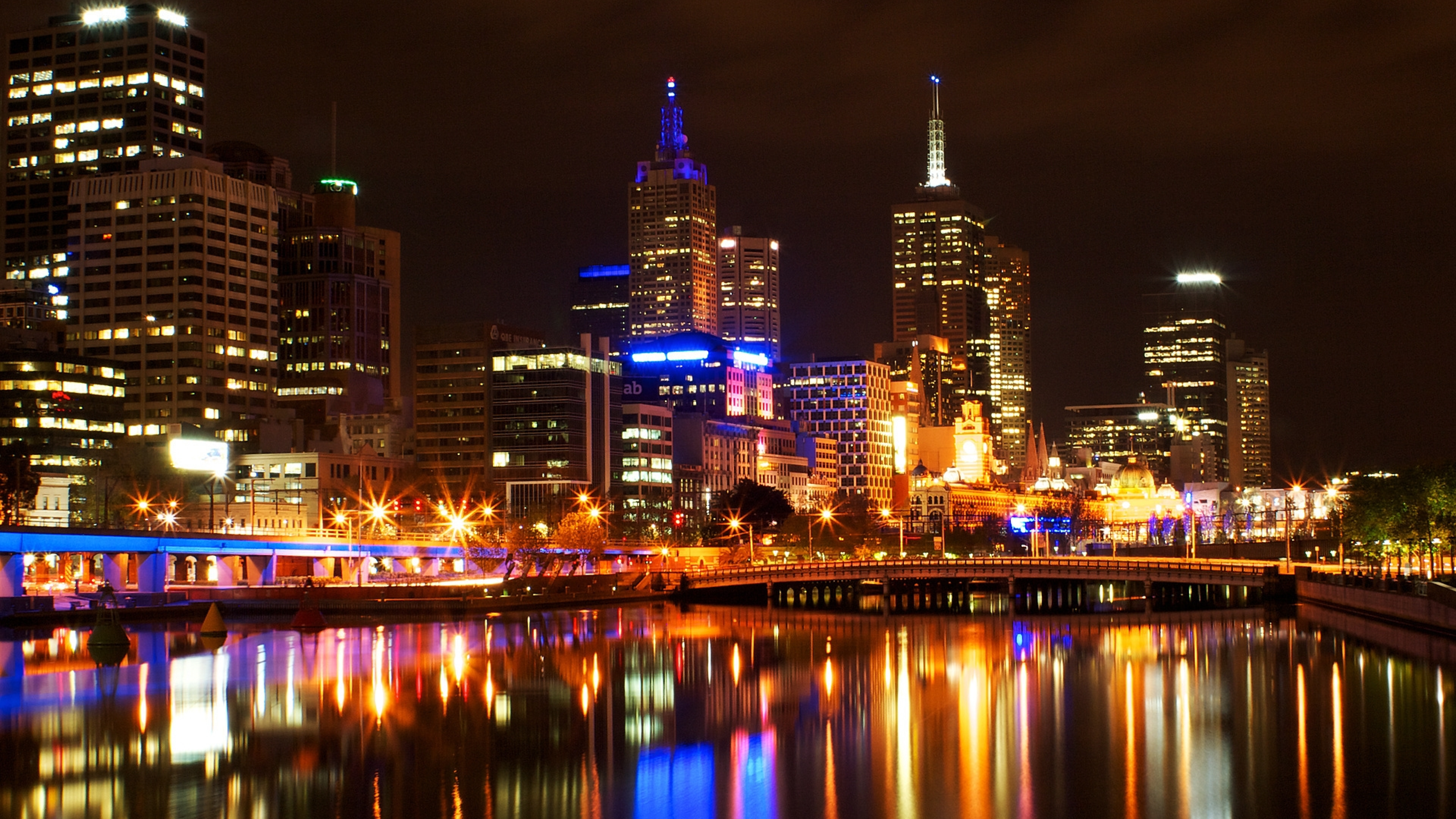 Картинки города. Мельбурн 4k. Мельбурн Сидней. Ночной город. Огни ночного города.