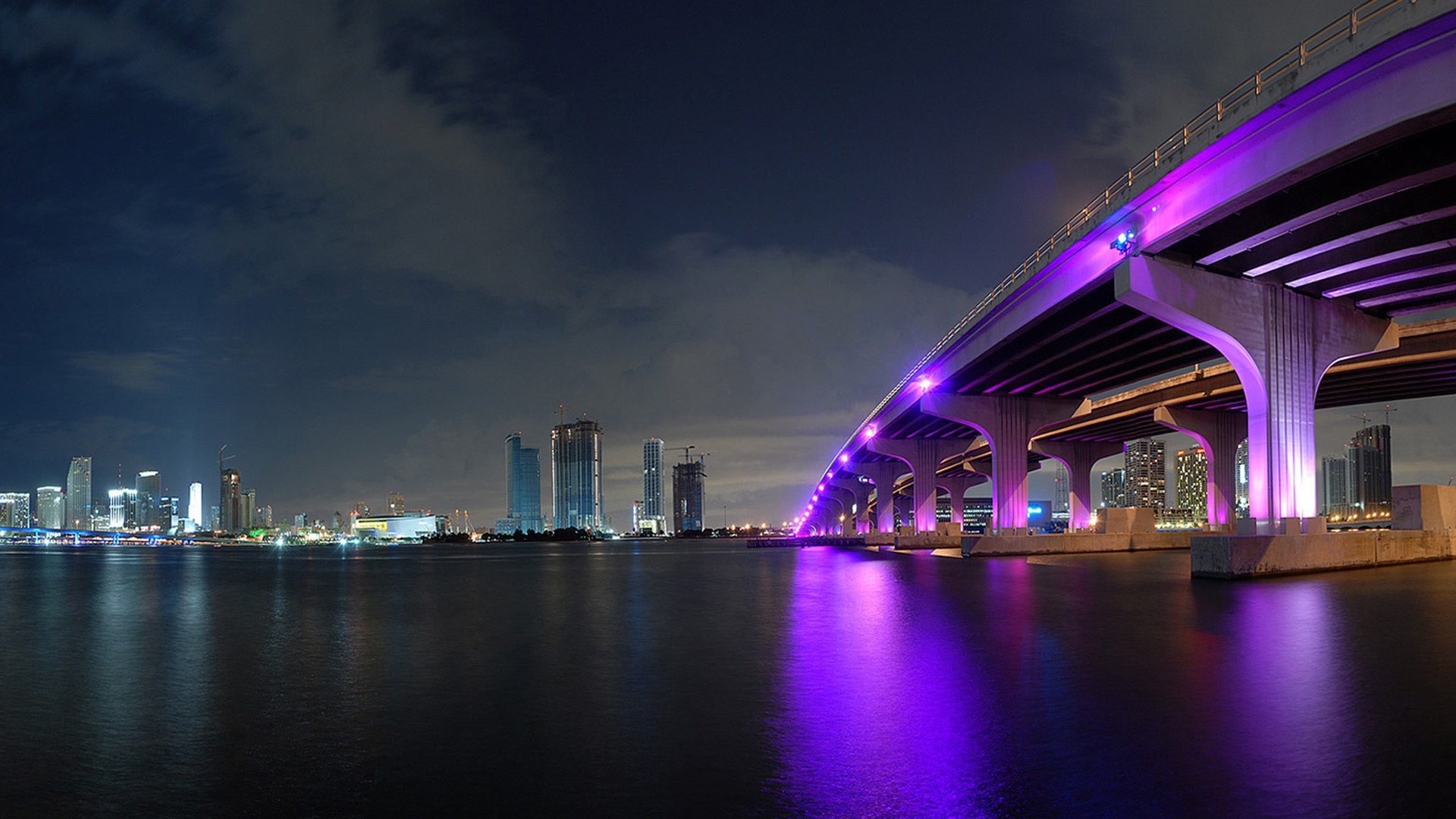 miami, night, bridge Wallpaper, HD City 4K Wallpapers, Images, Photos and  Background - Wallpapers Den