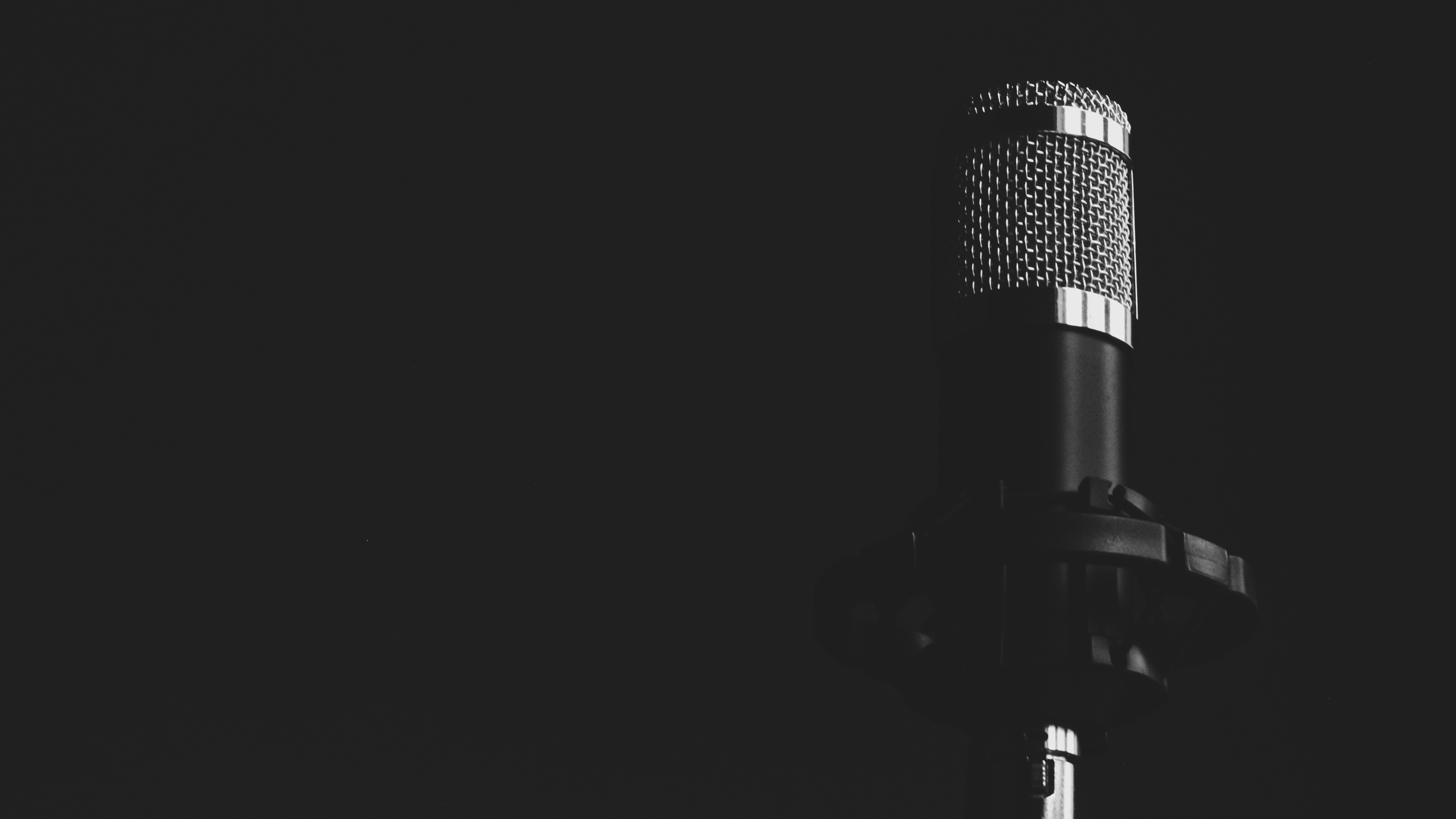 3840x2160 Resolution microphone, music, bw 4K Wallpaper - Wallpapers Den