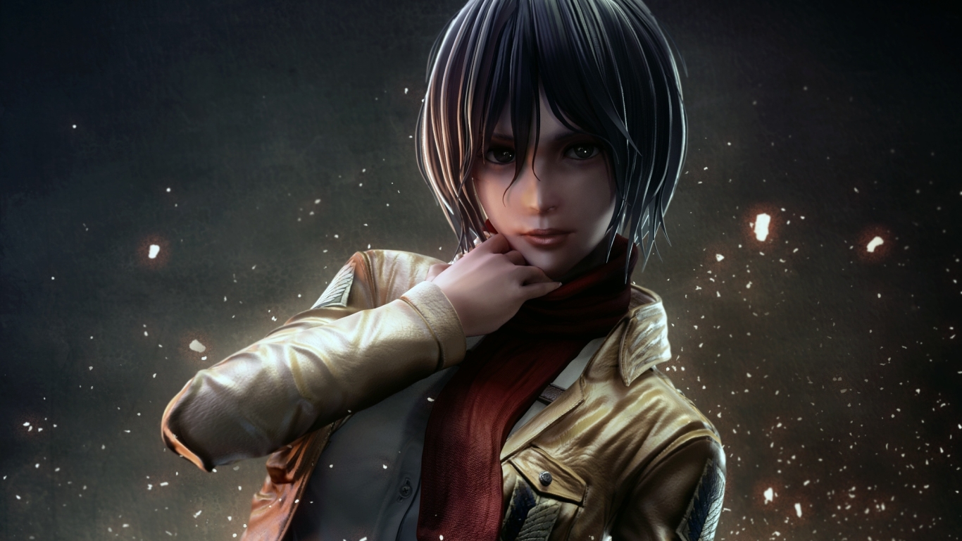 1366x768 Resolution mikasa ackerman, attack on titan, intelligence