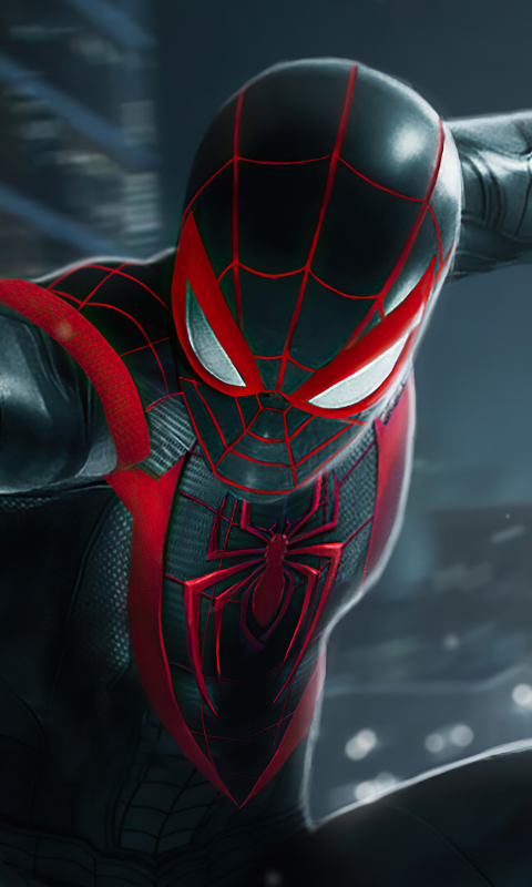 480x800 Resolution Miles Morales Spider-Man Black Suit Galaxy Note, HTC ...