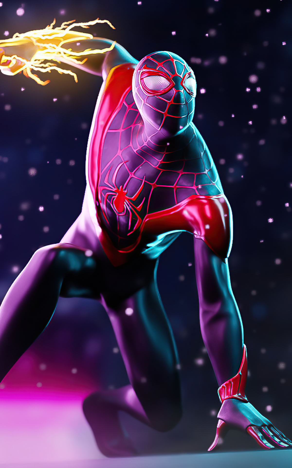1200x1920 Miles Morales Spider-Man Fire Hand 1200x1920 ...