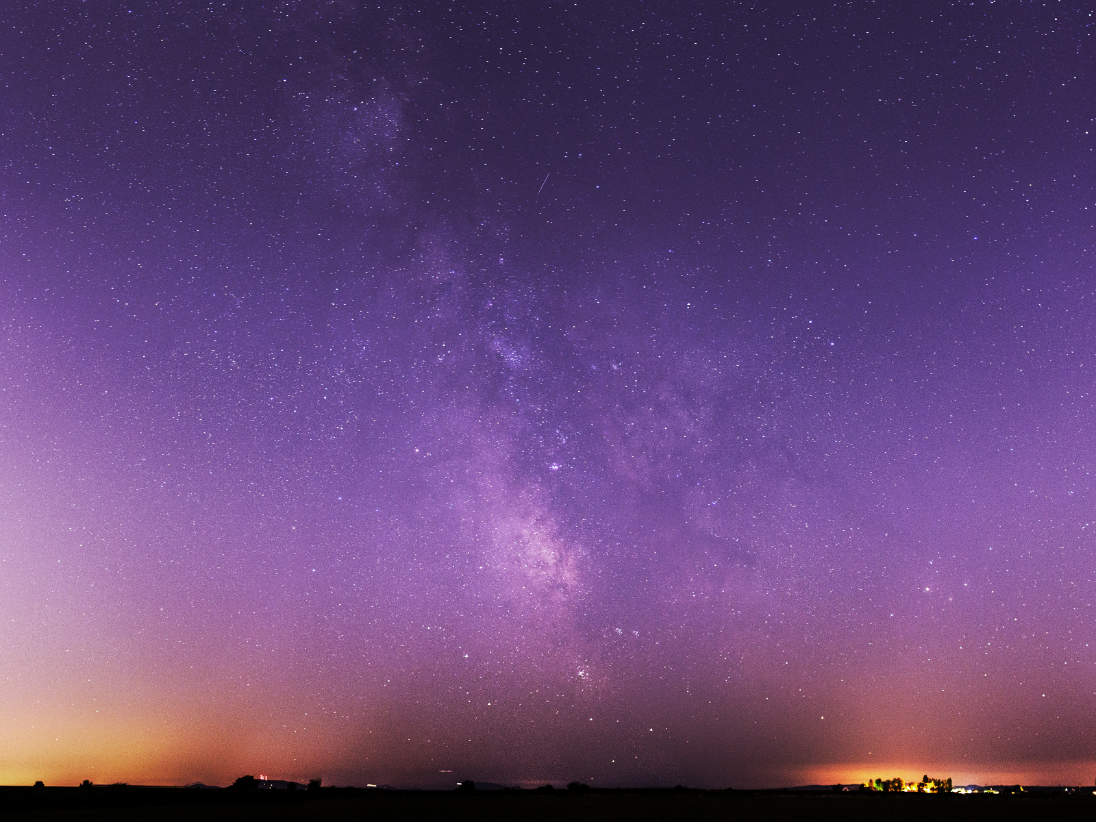 Milky Way Galaxy Purple Night Sky, HD 4K Wallpaper