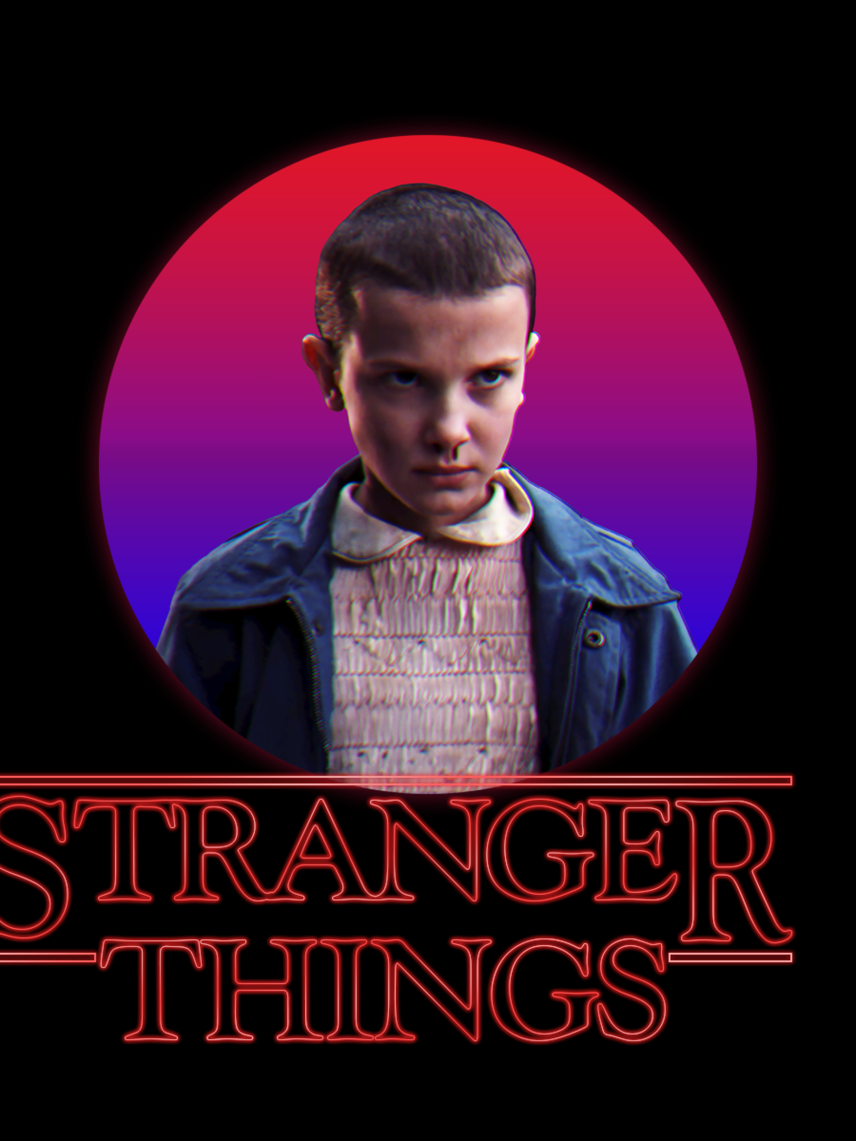 1668x2224 Millie Bobby Brown As Eleven In Stranger Things Logo