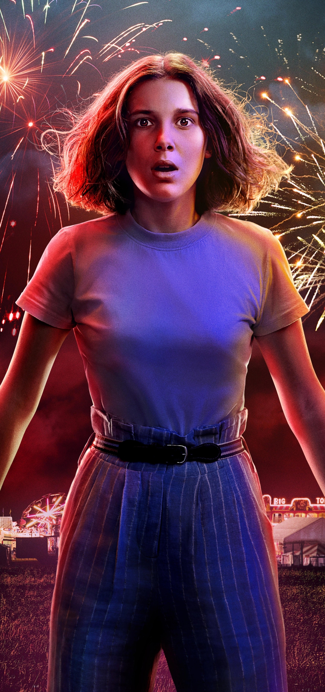 1080x2300 Millie Bobby Brown As Eleven Stranger Things 3 Poster