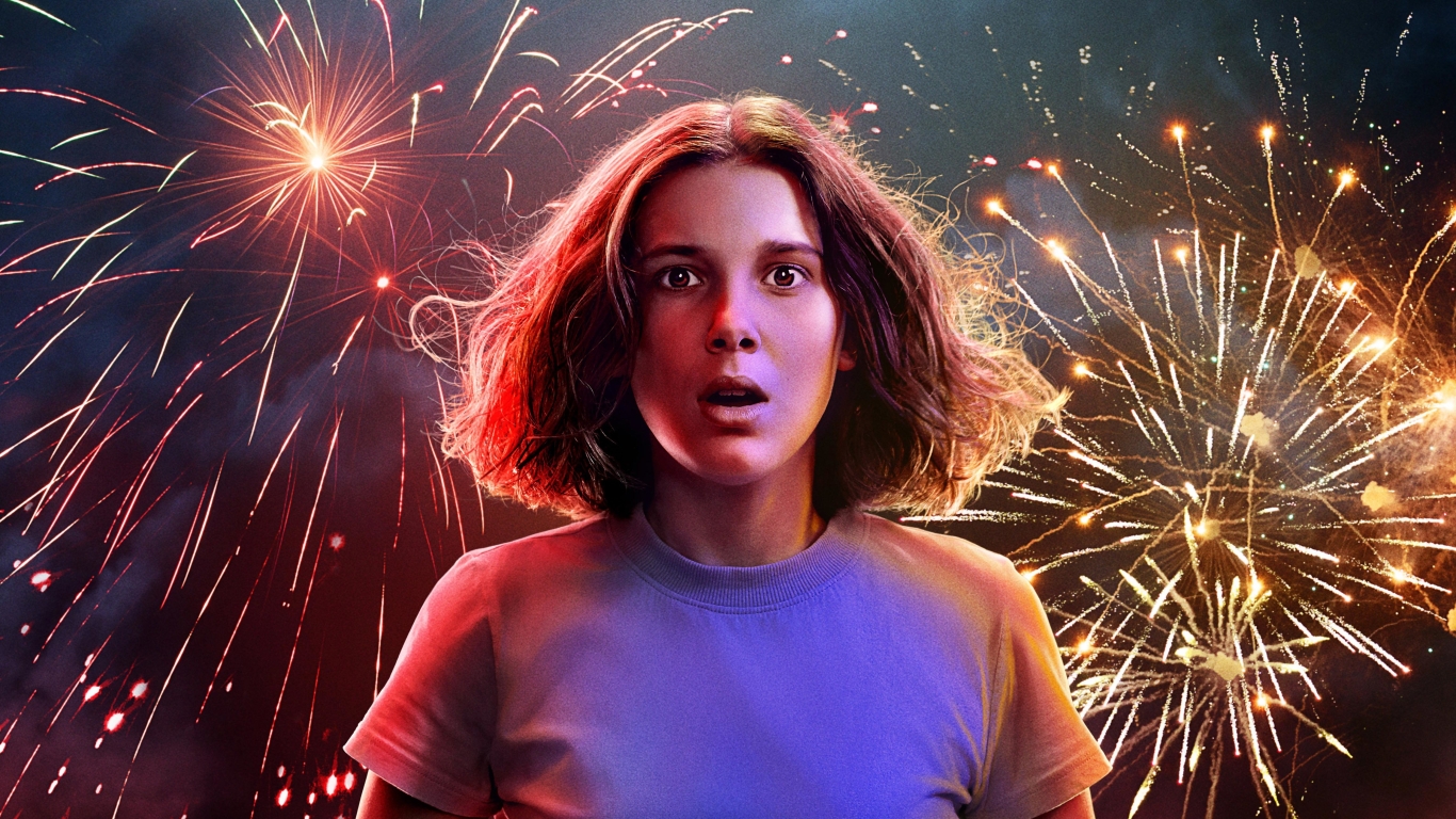 1366x768 Millie Bobby Brown As Eleven Stranger Things 3 Poster 1366x768