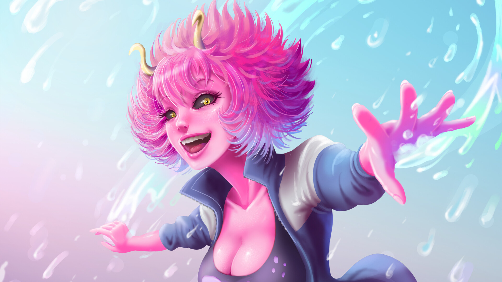 19x1080 Mina Ashido My Hero Academia 1080p Laptop Full Hd Wallpaper Hd Anime 4k Wallpapers Images Photos And Background