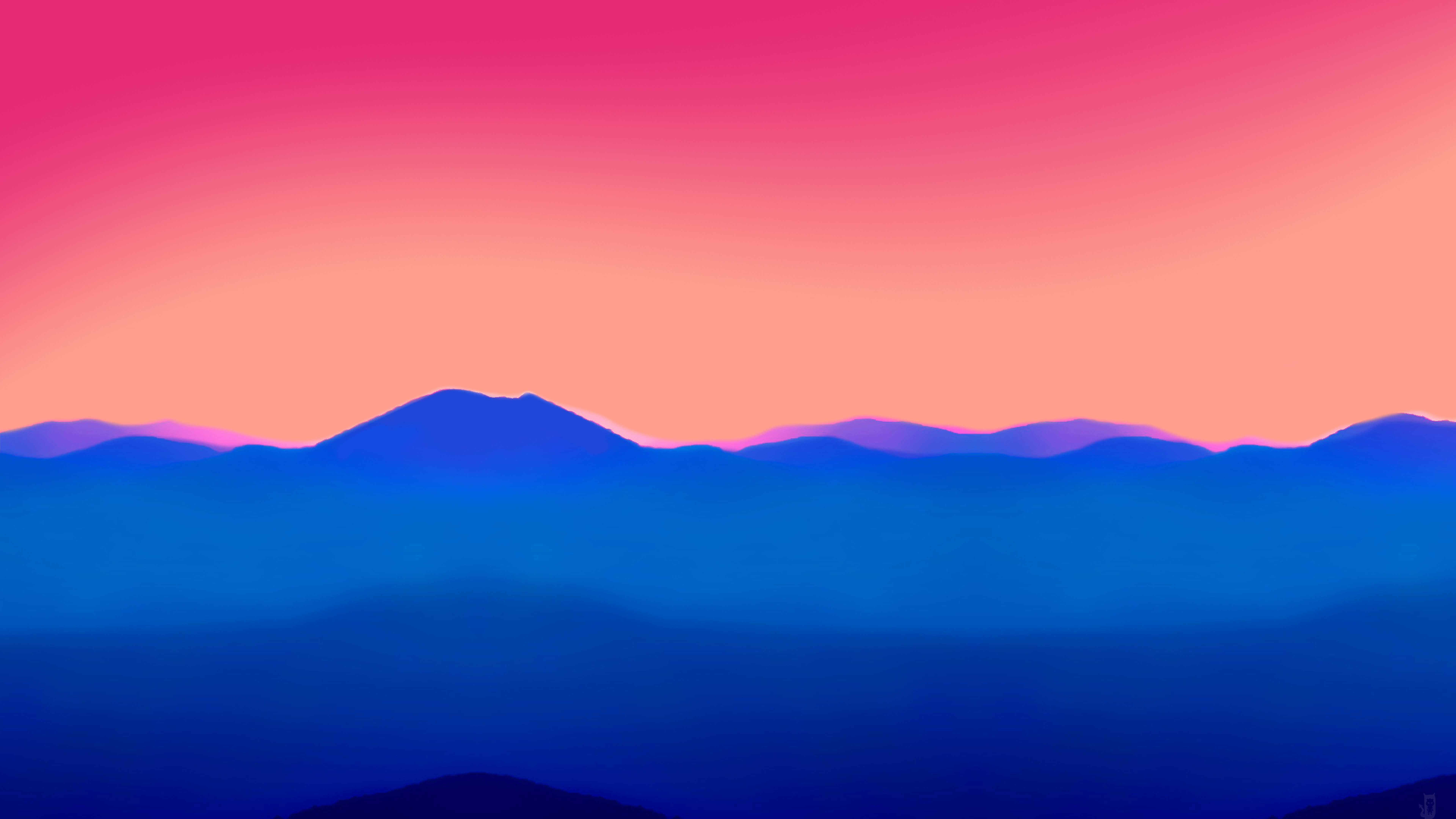 7680x4320 Colorful Mountains Night Minimal 8k 8K ,HD 4k Wallpapers