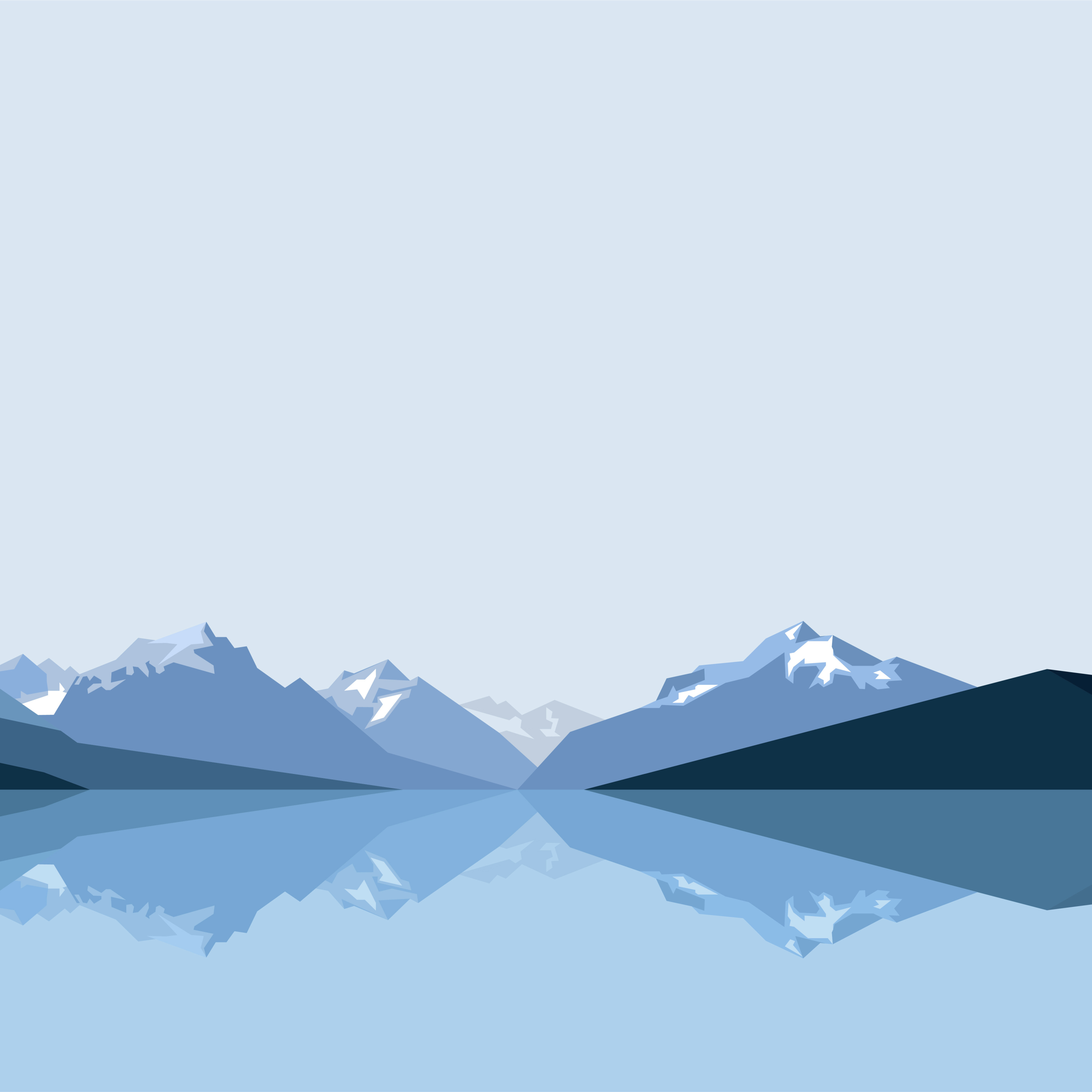 2932x2932 Minimalist Blue Mountains Ipad Pro Retina Display Wallpaper