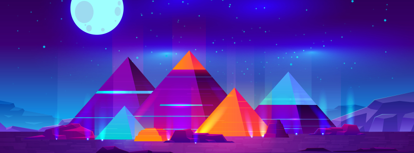 851x315 Resolution Minimalist Pyramid 851x315 Resolution Wallpaper