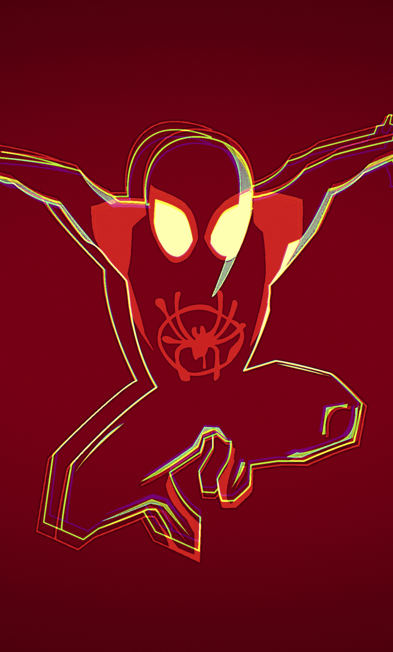 1280x2120 Minimalist Spiderman Into The Spider Verse 4k
