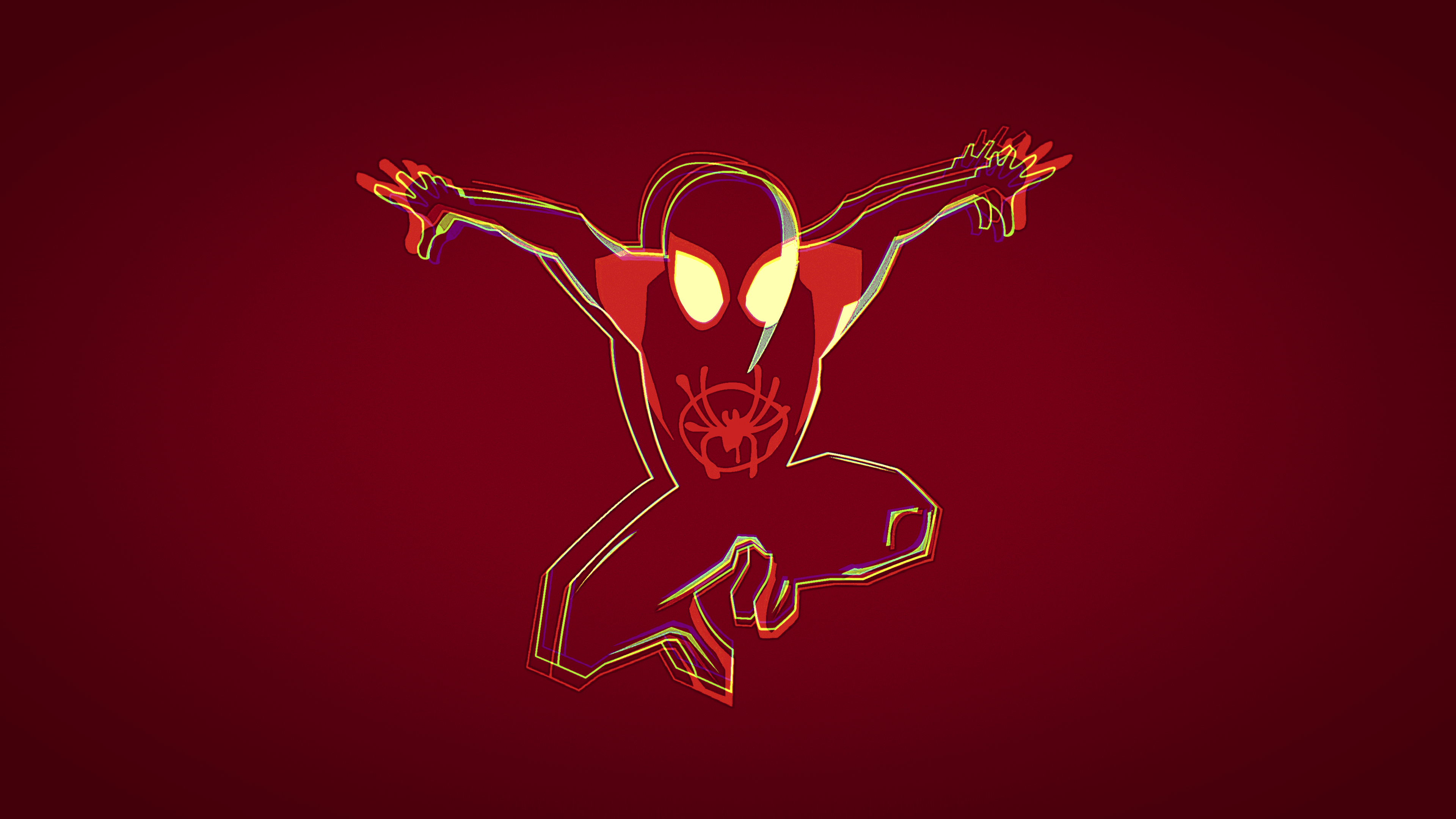 Minimalist Spiderman Into The Spider Verse 4k Wallpaper Hd
