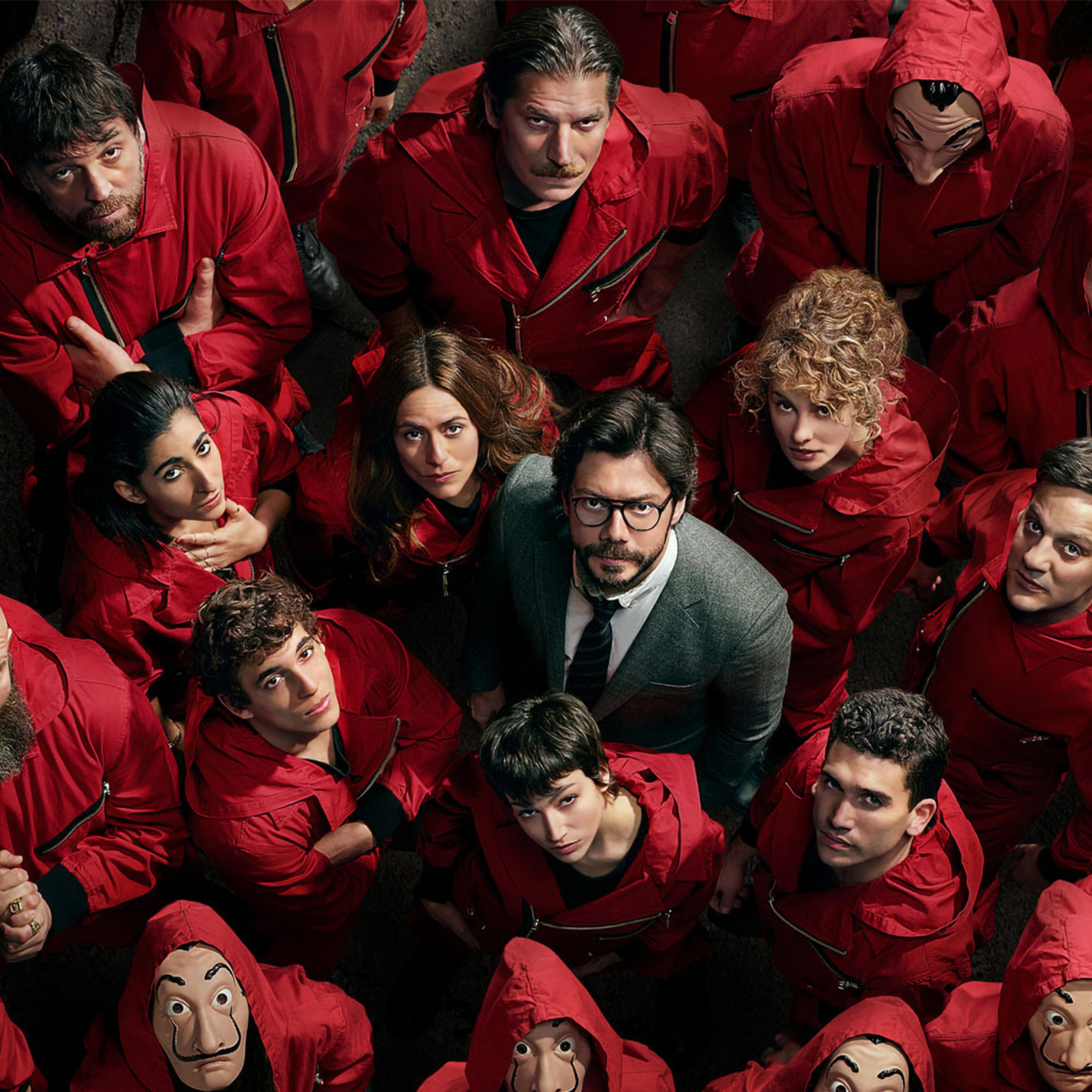 2932x2932 Money Heist 4 Ipad Pro Retina Display Wallpaper, HD TV Series