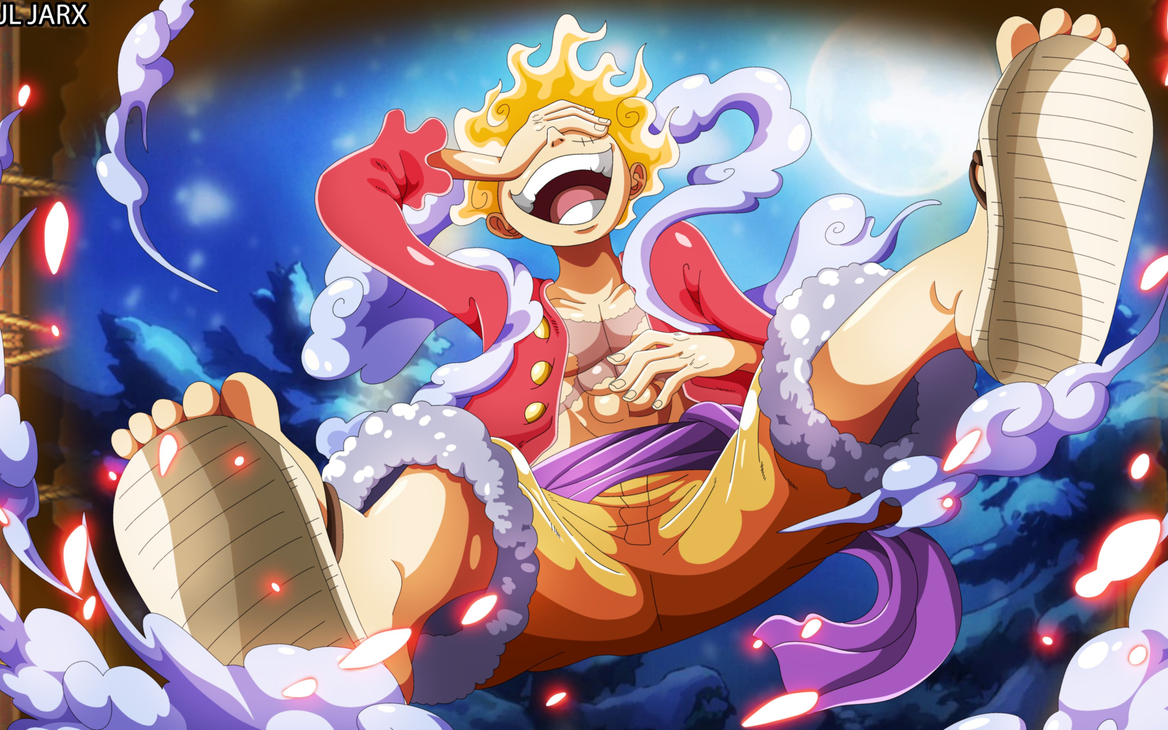 Пис 5. Бог солнца Ника one piece. Бог солнца Ника Ван Пис. Gear 5 Luffy Sun God. One piece 5 Gear.