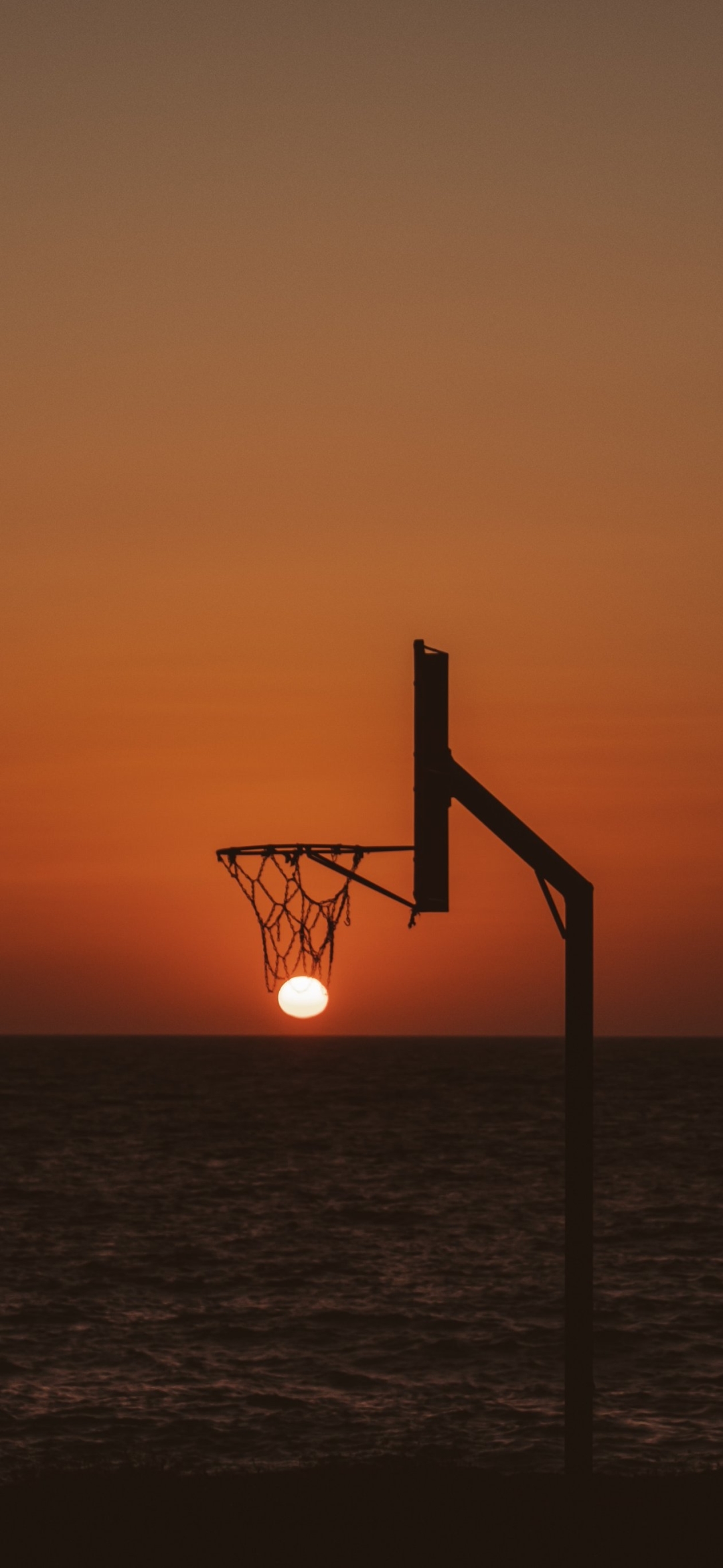 1080x2340 Basketball Court Sunset