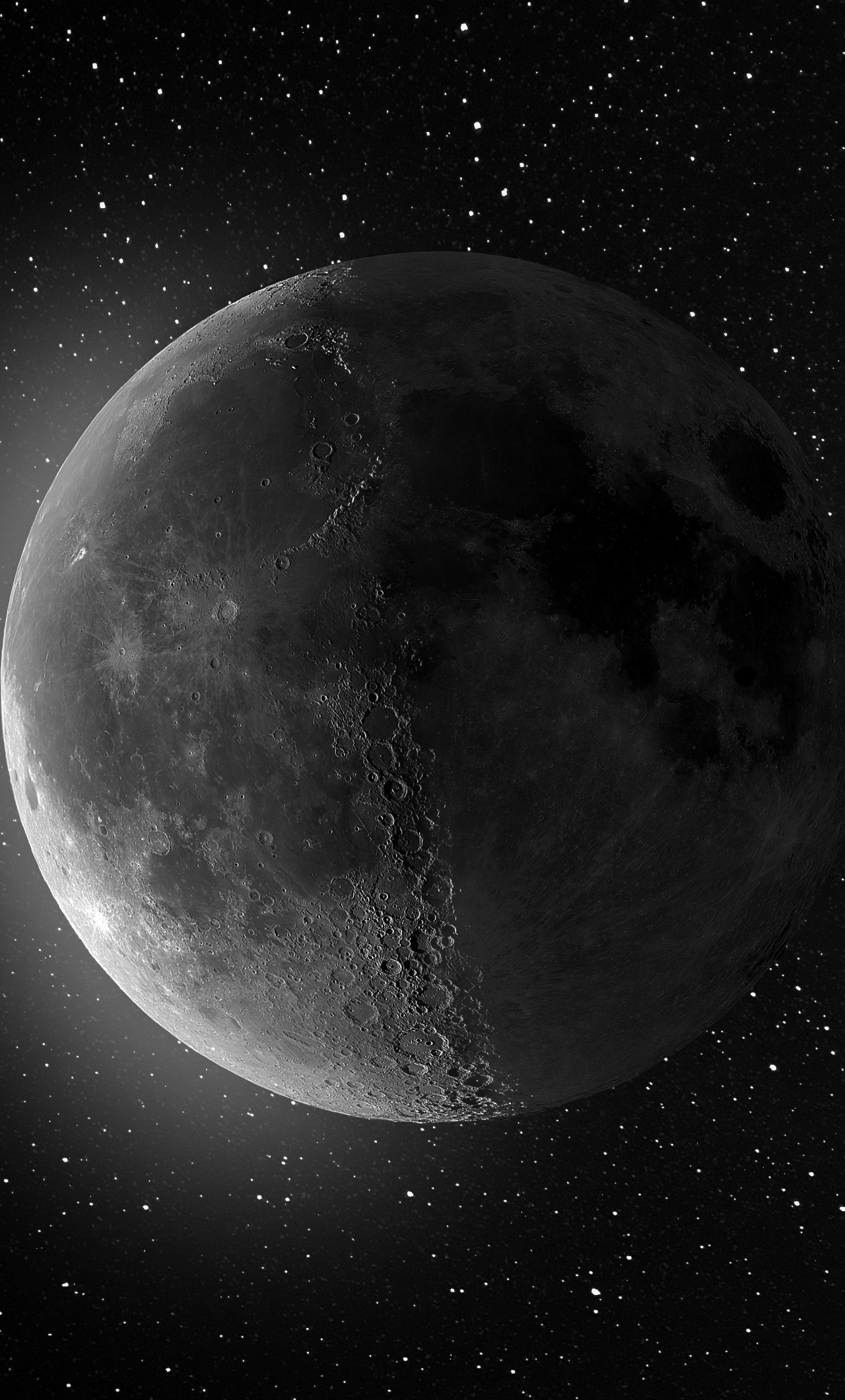 1280x2120 Moon From Space 4K iPhone 6 plus Wallpaper, HD Space 4K ...