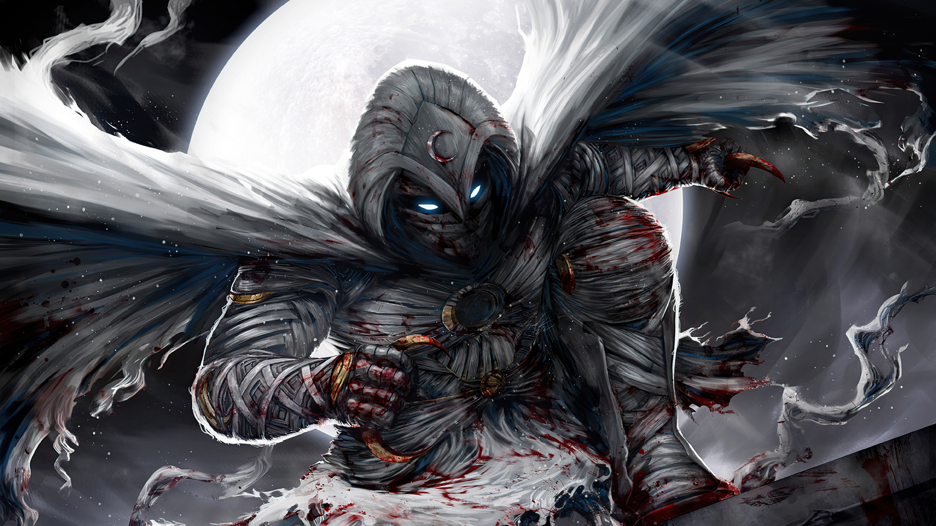 Moon Knight HD Cool Fighting Art Wallpaper, HD TV Series 4K Wallpapers,  Images, Photos and Background - Wallpapers Den