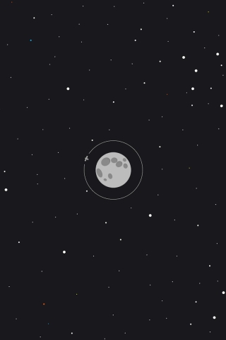 Moon Space Minimal, Full HD Wallpaper