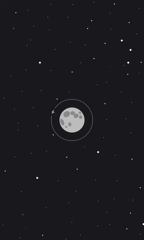 Moon Space Minimal, Full HD Wallpaper