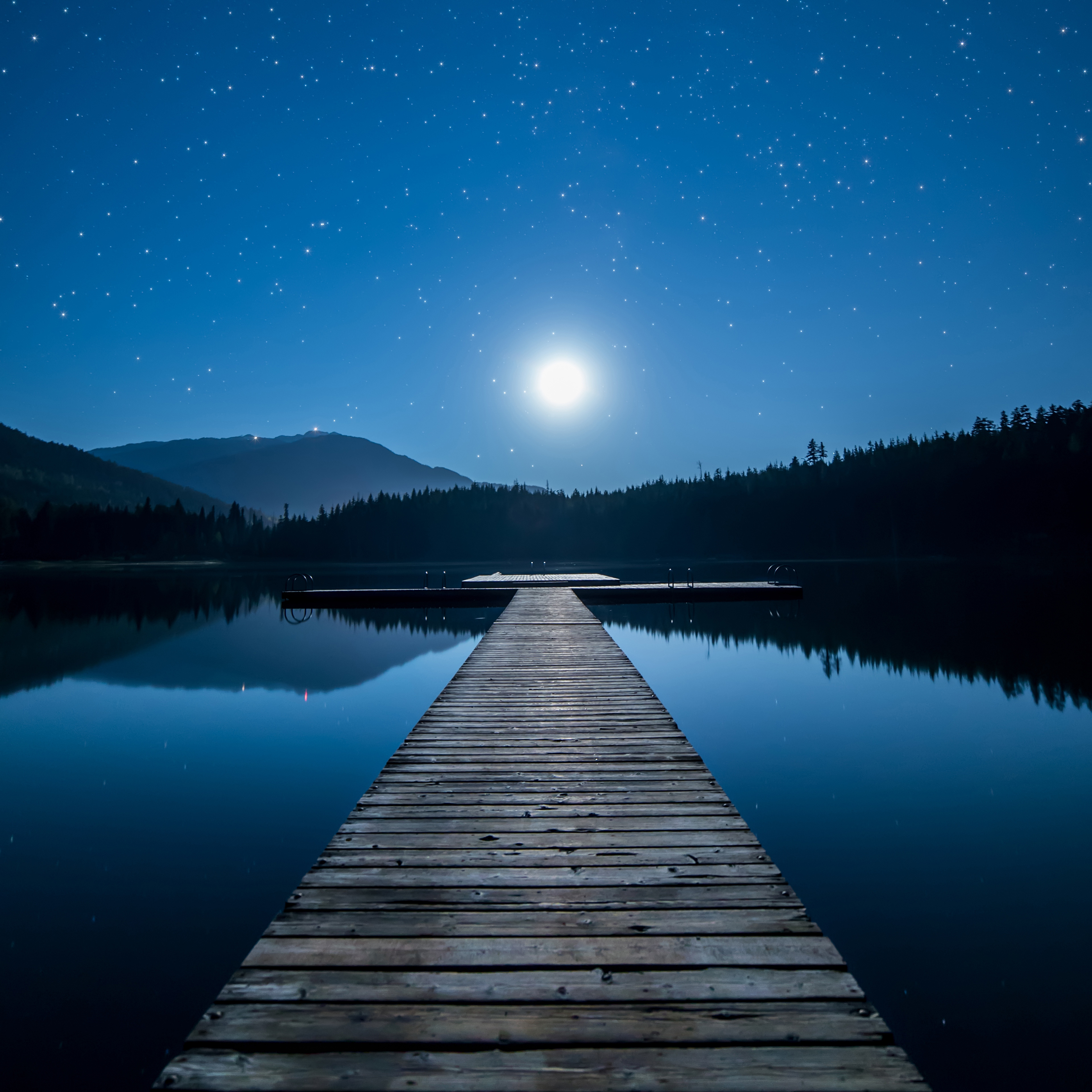 Moonlight Dock Wallpaper, HD Nature 4K Wallpapers, Images, Photos and